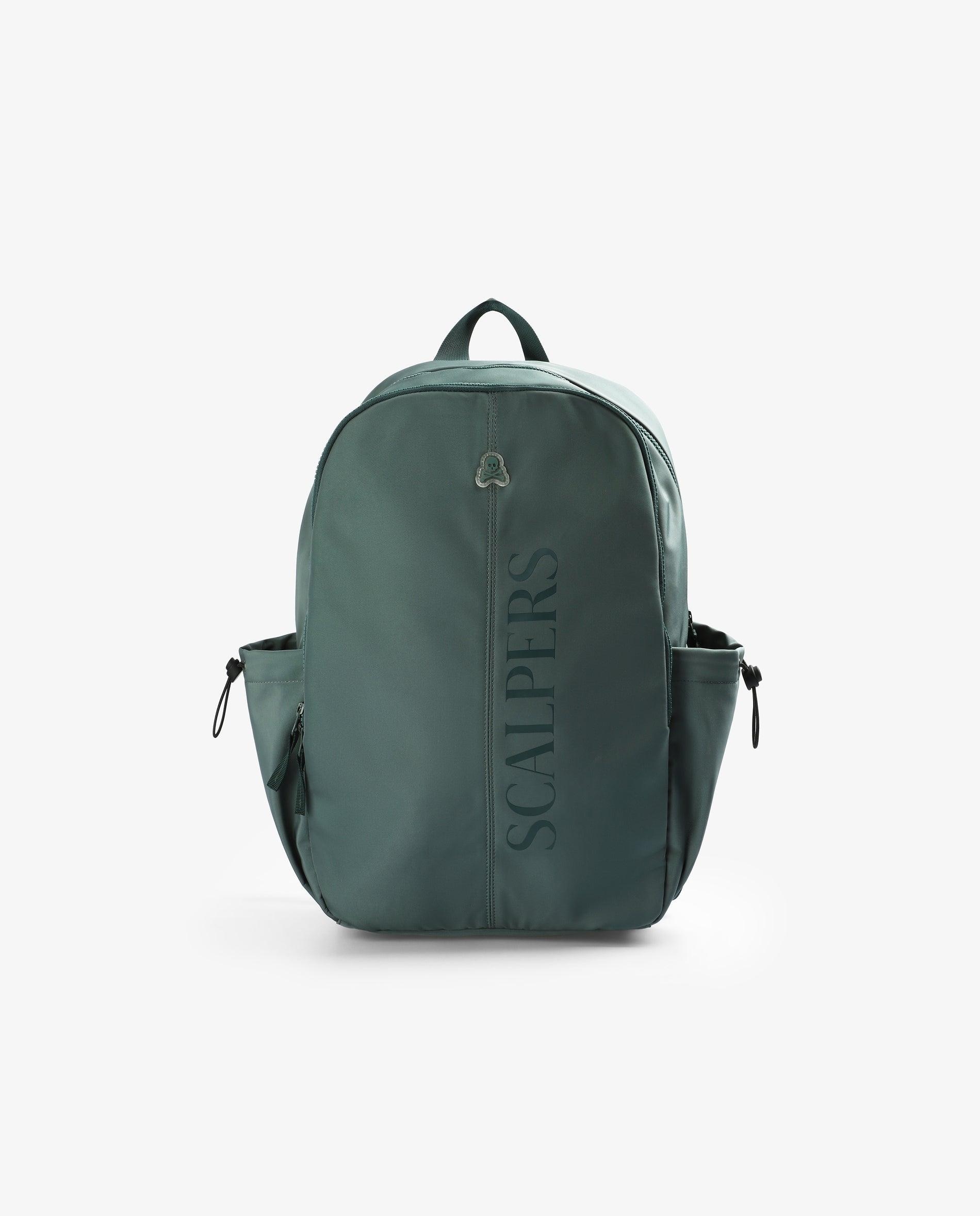 Mochila com Fecho Zip e Alças Ajustáveis Caqui-1
