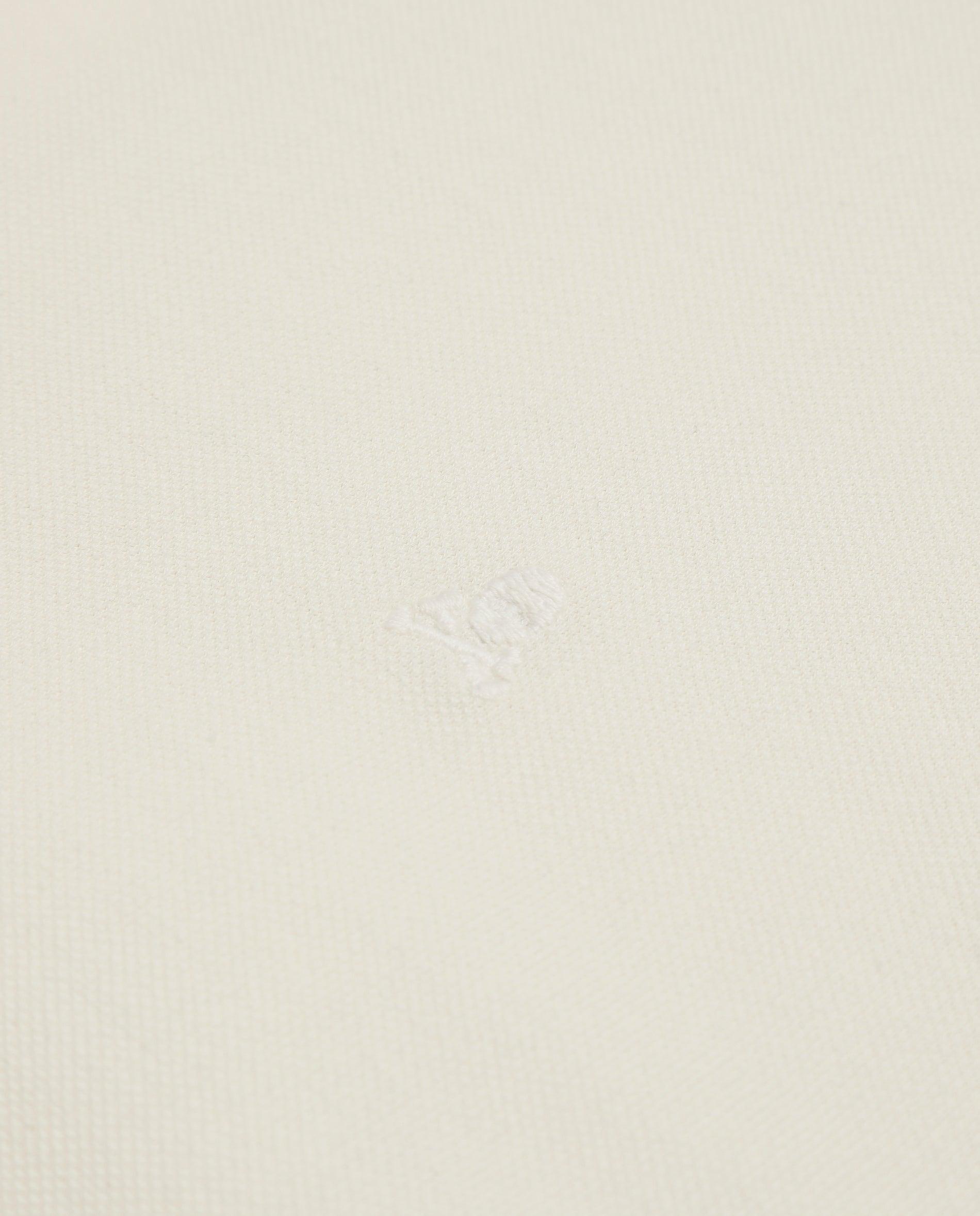 Camisa de Algodão com Gola Cutaway Bege-4