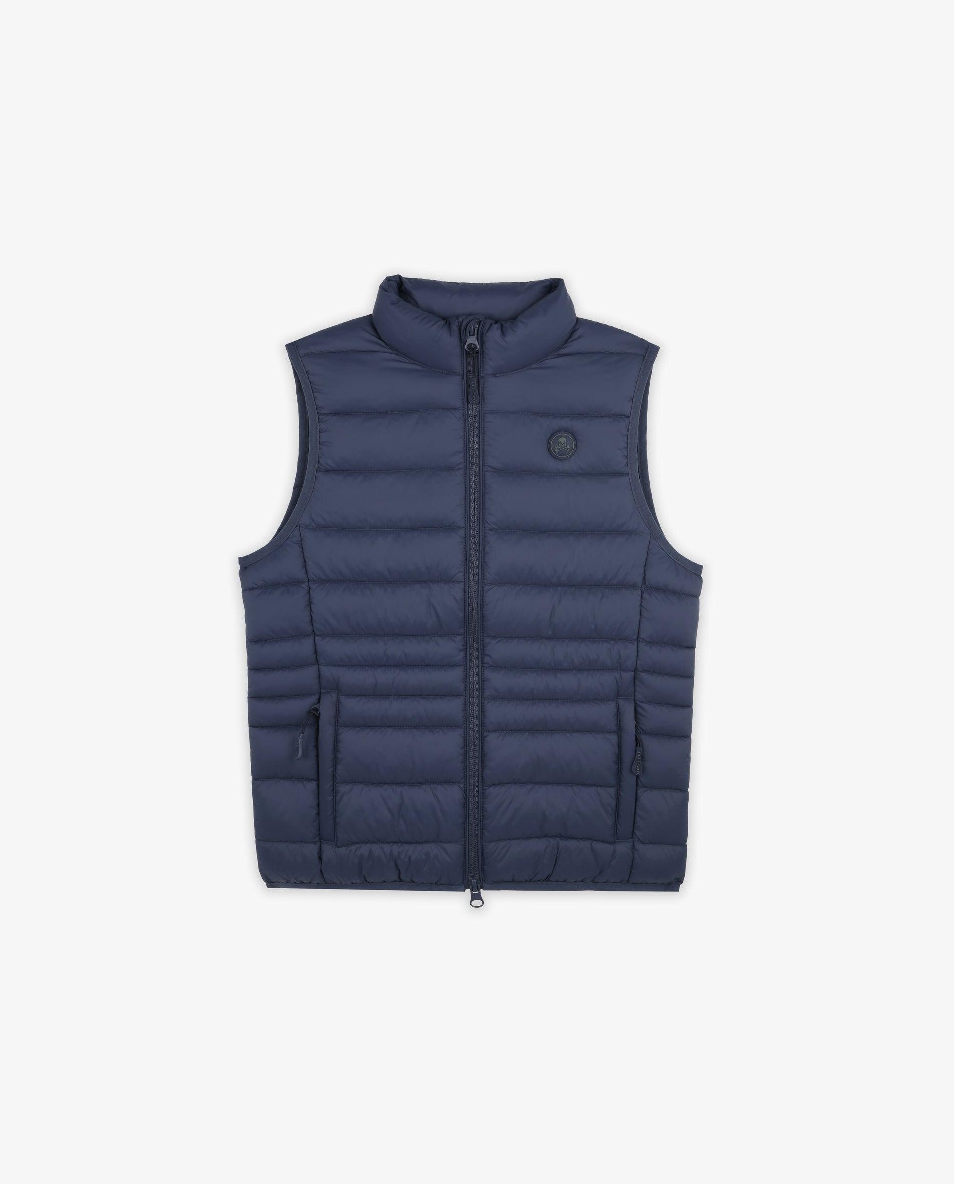 Colete Infantil Acolchoado com Fecho Zip Azul-marinho-4