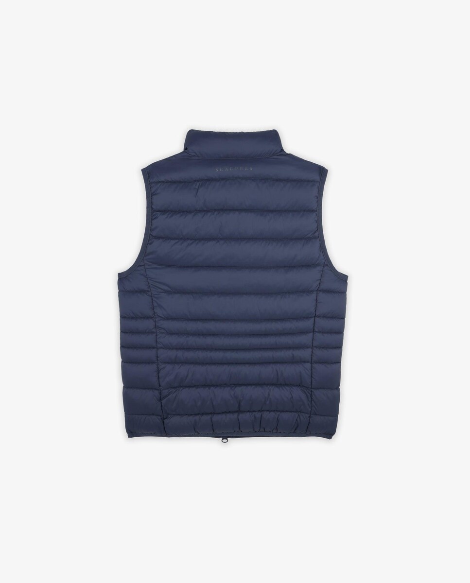 Colete Infantil Acolchoado com Fecho Zip Azul-marinho-5