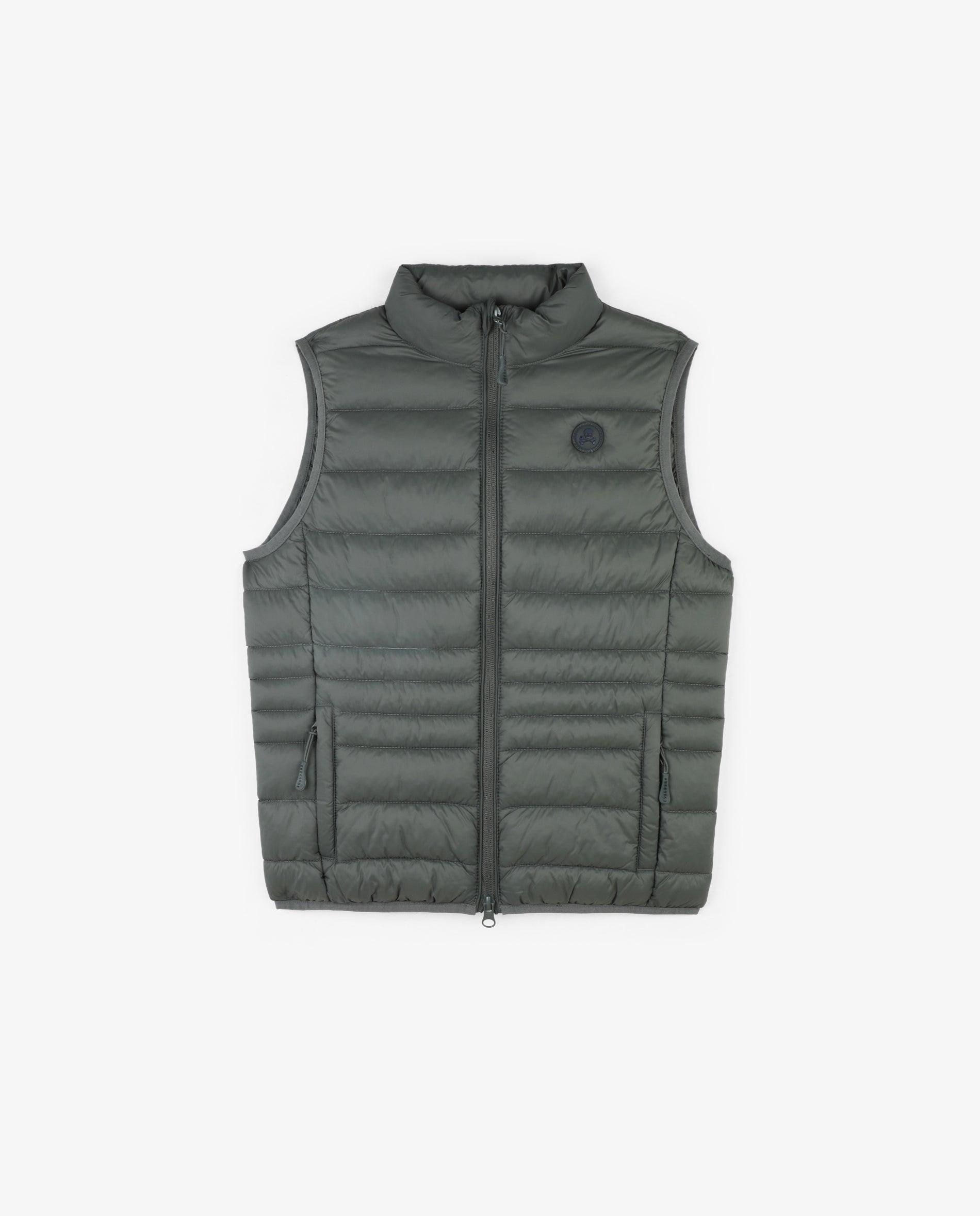 Colete Infantil Acolchoado com Fecho Zip Scalpers Verde-escuro-4