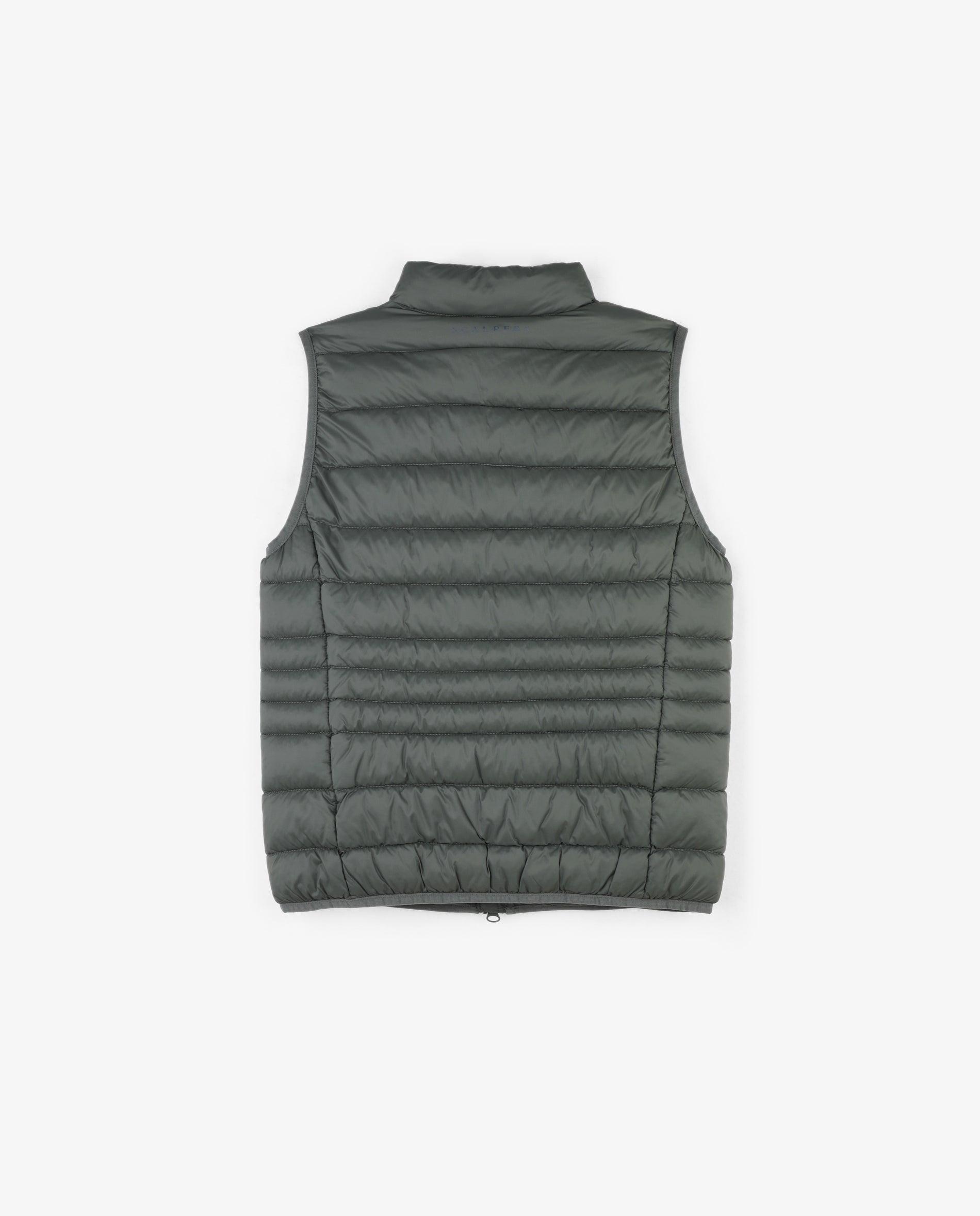 Colete Infantil Acolchoado com Fecho Zip Scalpers Verde-escuro-5