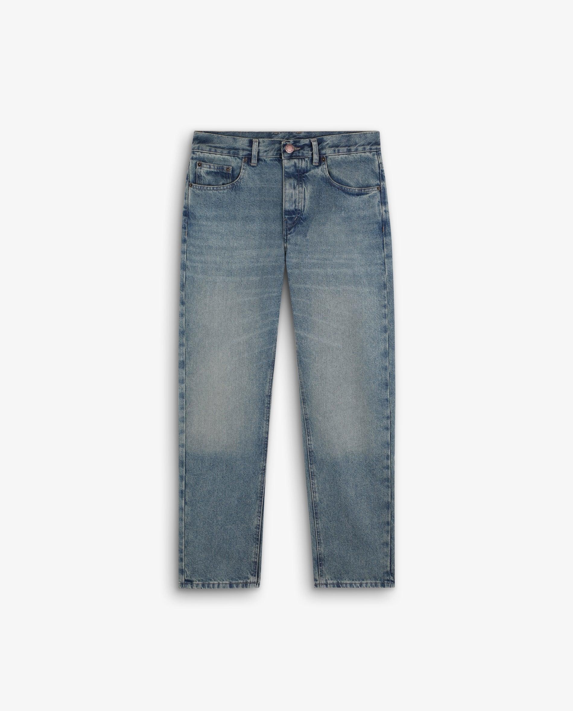 Imagem 0 de Jeans com Corte a Direito Cropped de Algodão