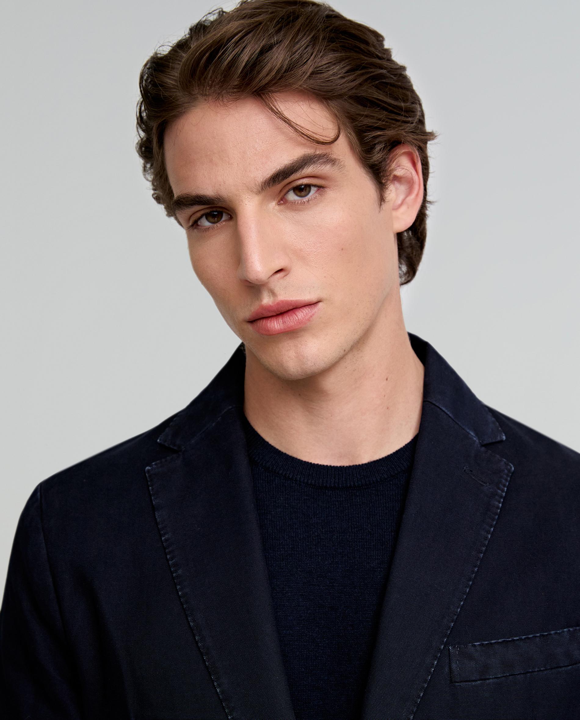 Blazer Regular Fit com Bolsos Patch Azul-marinho-4