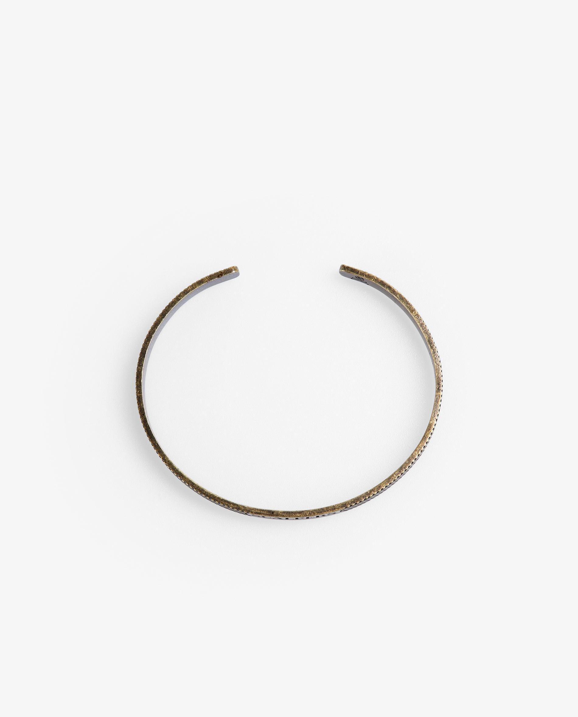 Pulseira de Latão com Detalhes Gravados Ouro-2