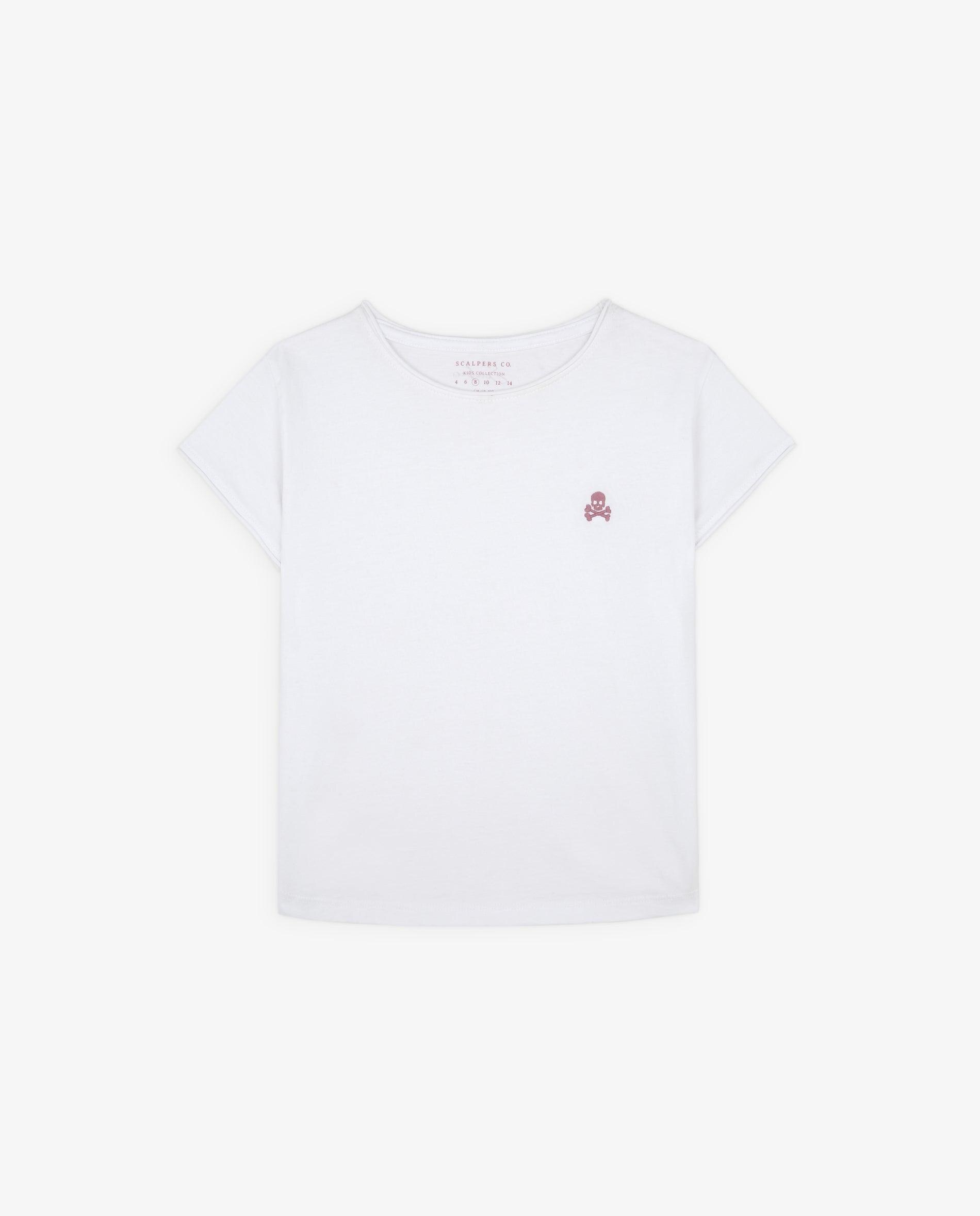 T-shirt Infantil de Manga Curta 100% Algodão Branco-3