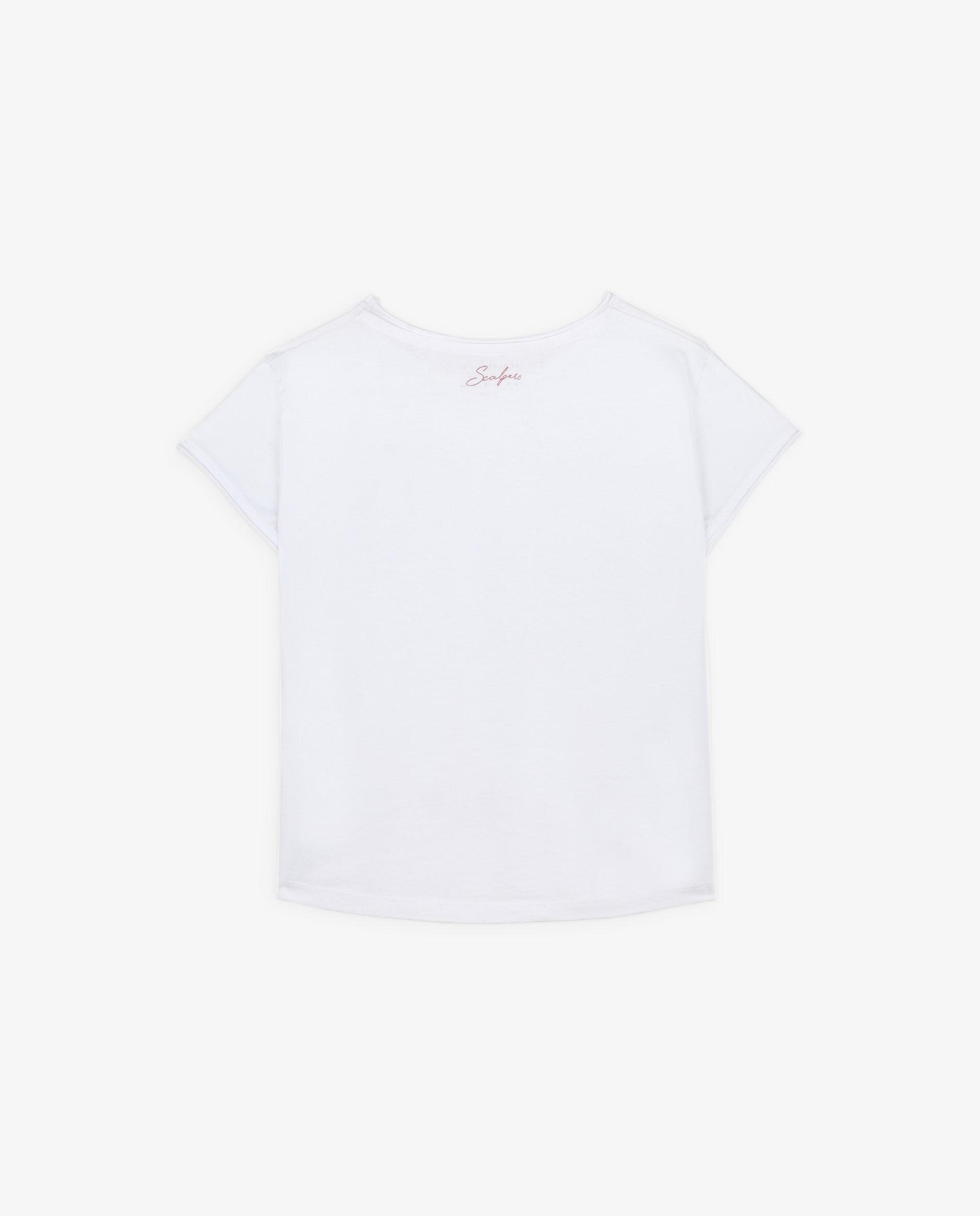 T-shirt Infantil de Manga Curta 100% Algodão Branco-4