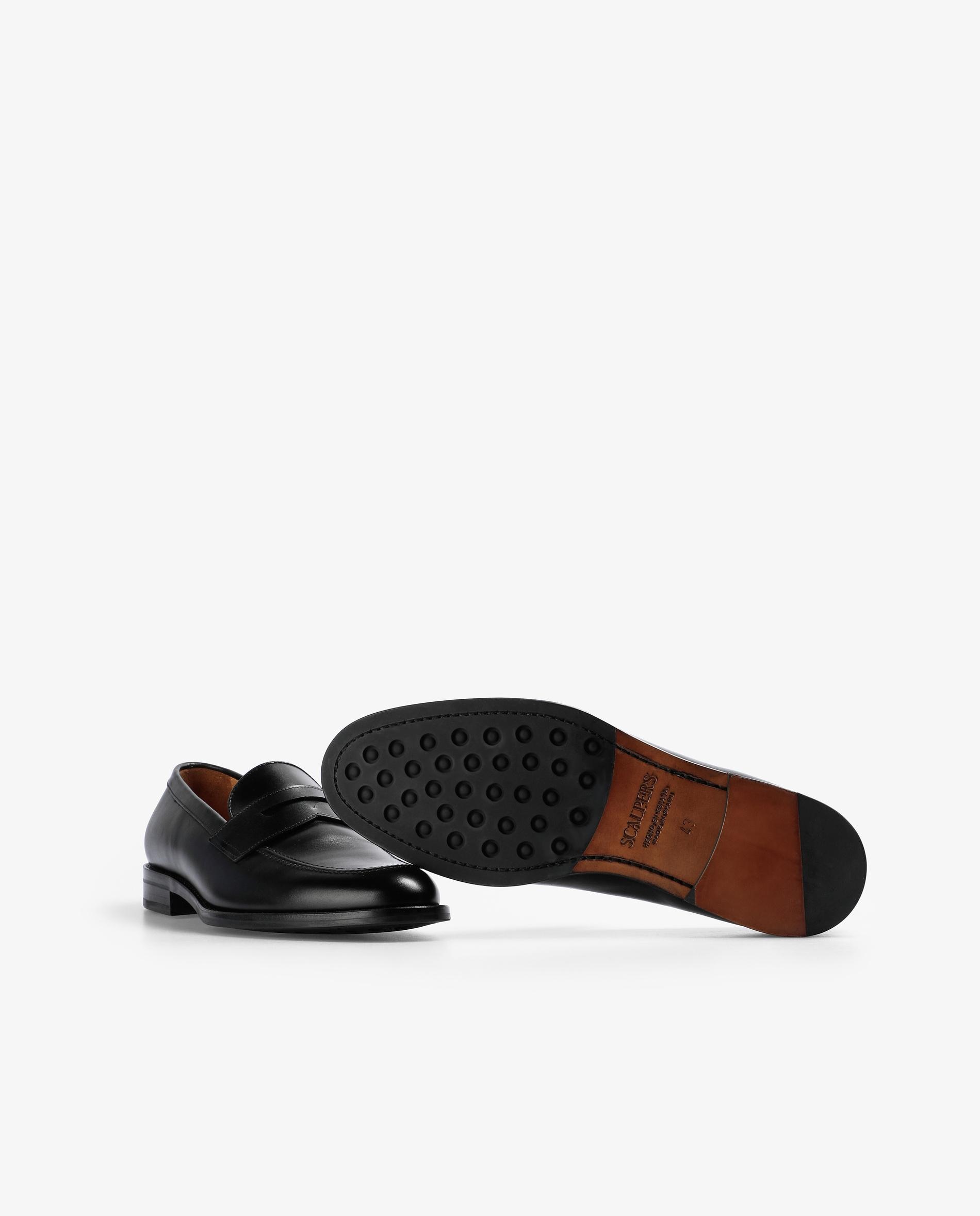 Mocassins de Pele com Travessão Preto-4