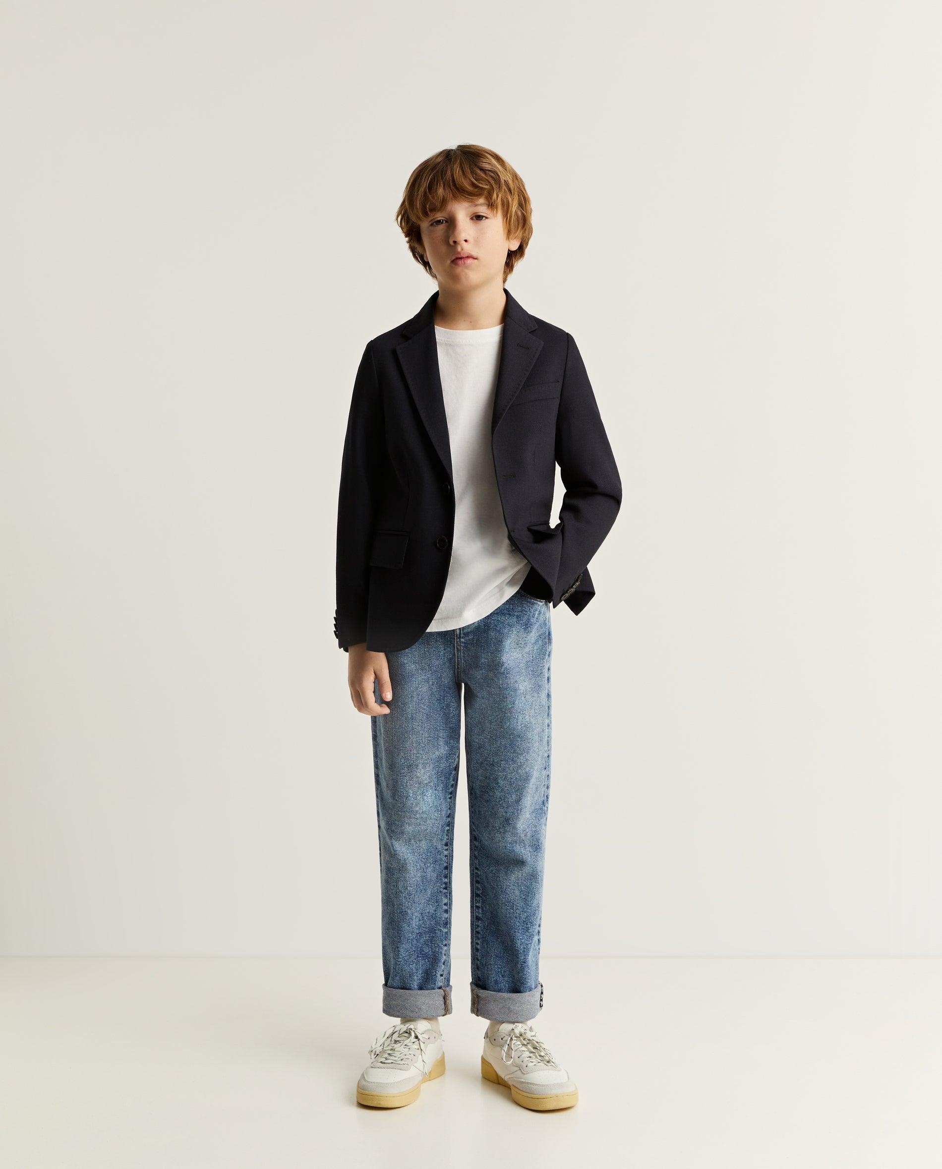 Blazer Regular Fit com Botões Scalpers Azul-marinho-4