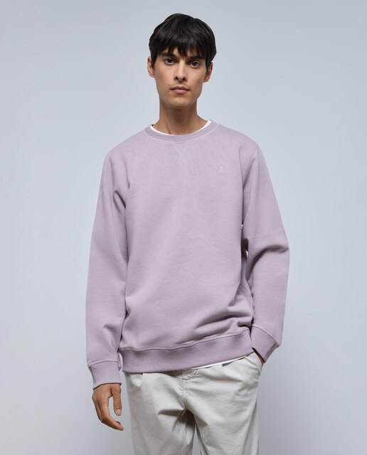 Sweatshirt de Corte Regular Fit e Gola Redonda