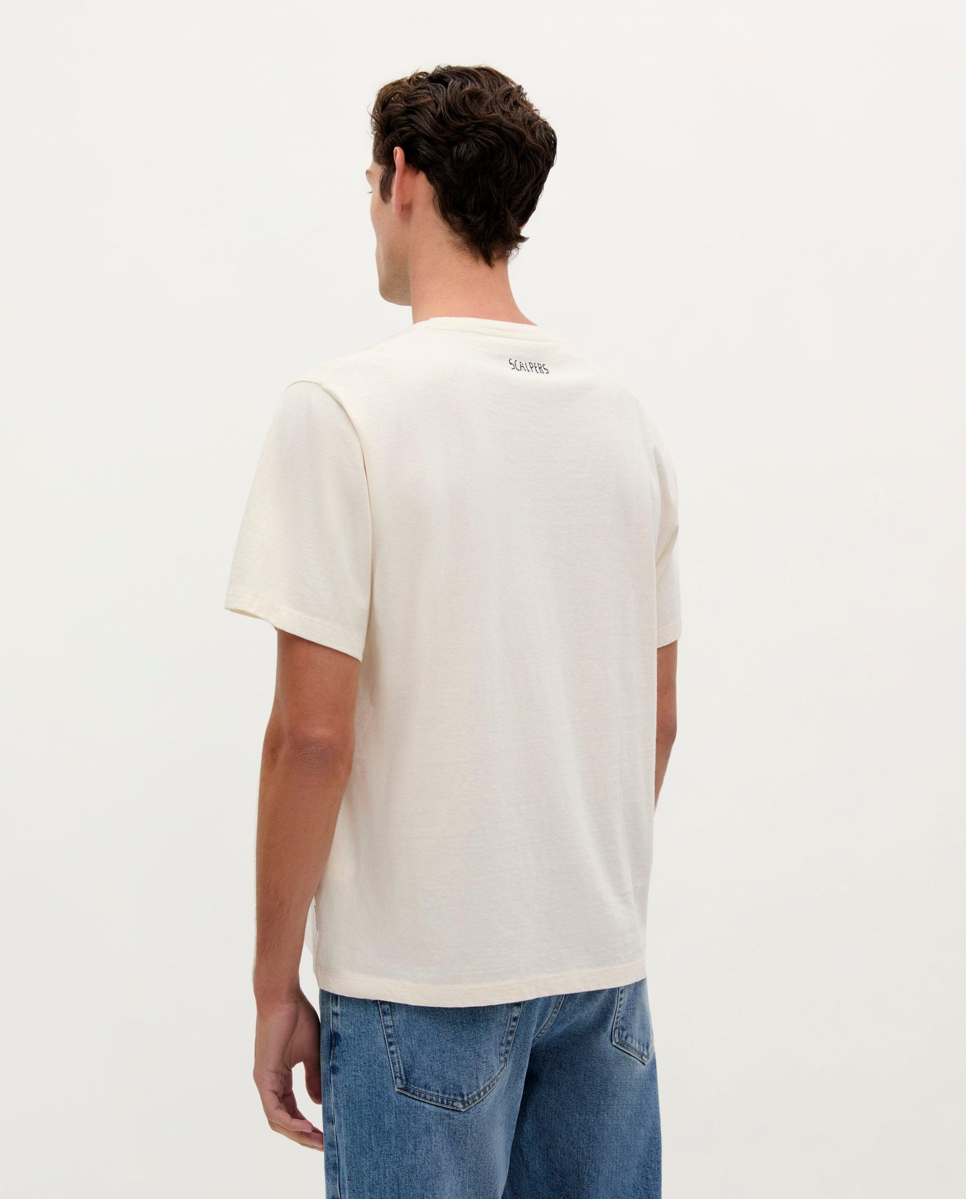 T-shirt em Algodão de Manga Curta Branco-2