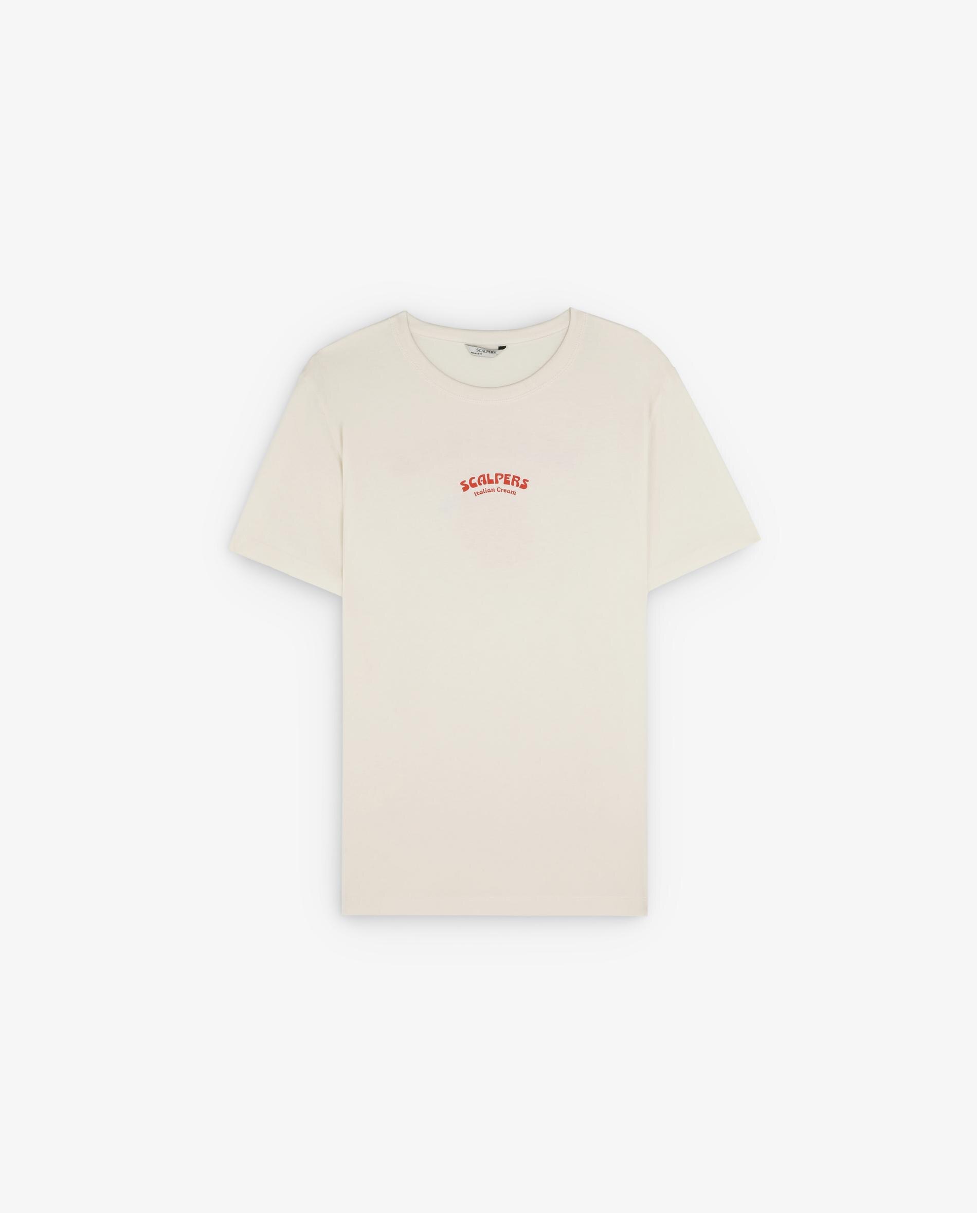T-shirt em Algodão de Manga Curta Branco-4