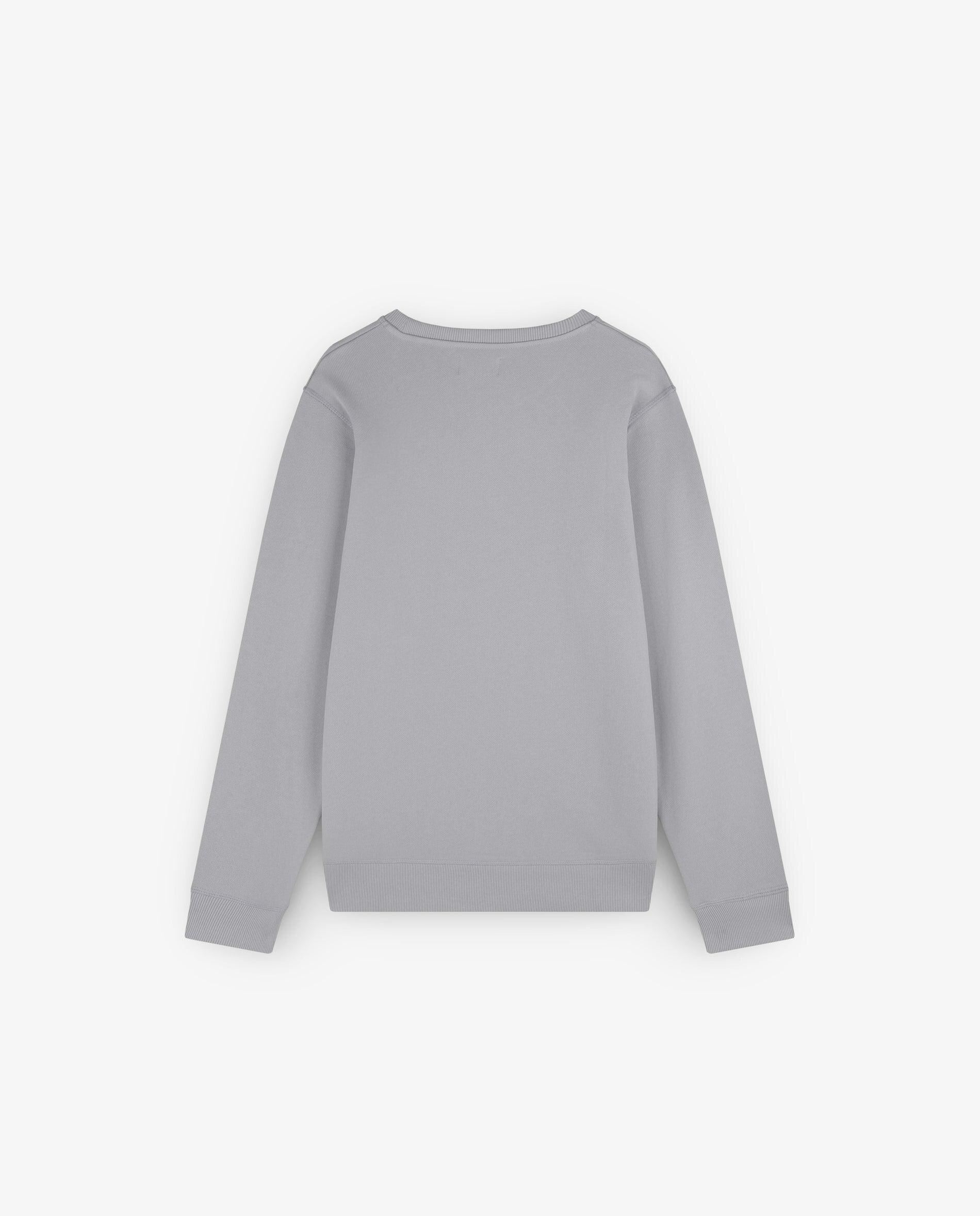 Sweatshirt de Algodão com Terminações em Ribs Cinzento-2