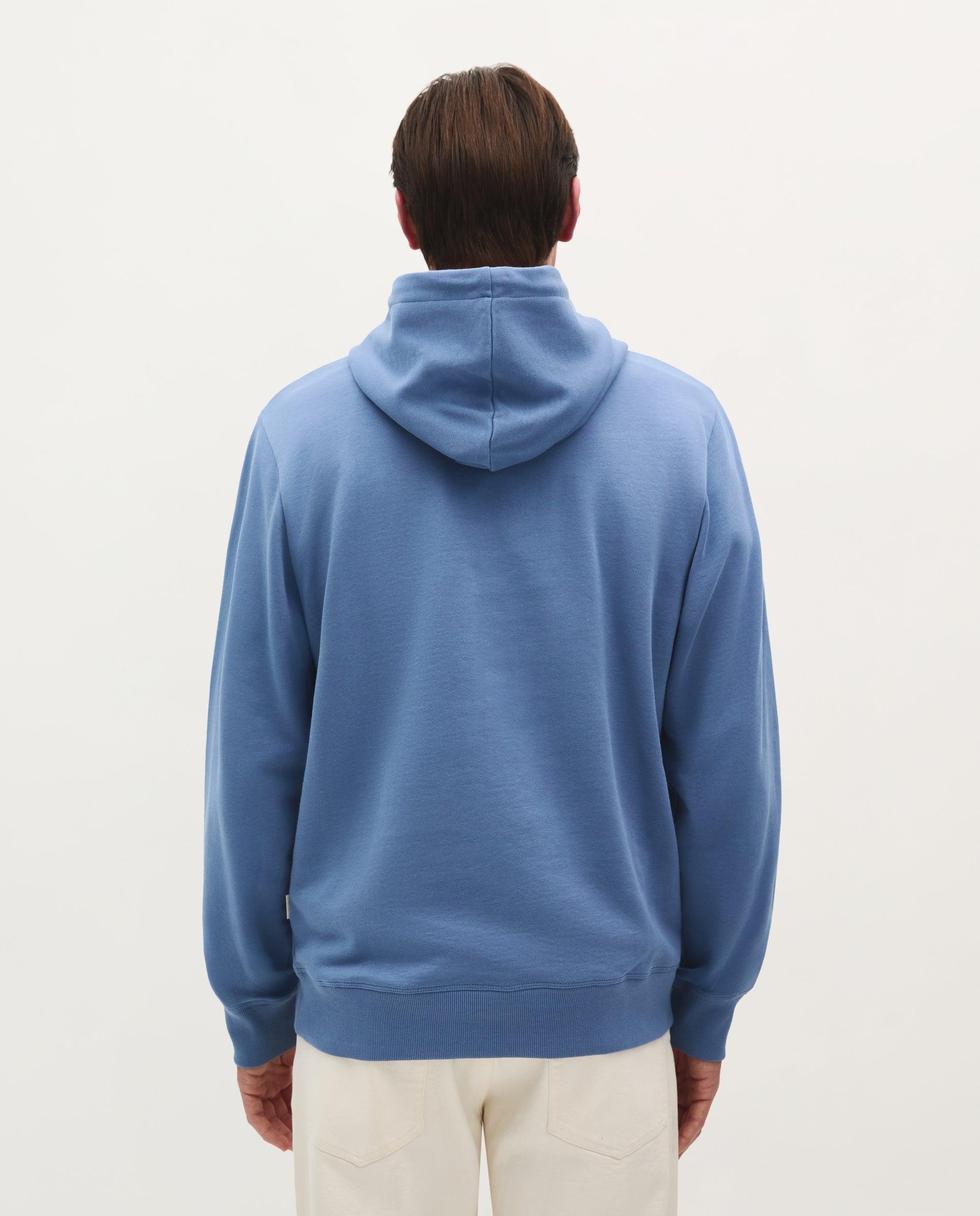Sweatshirt em Algodão com Capuz Azul-2