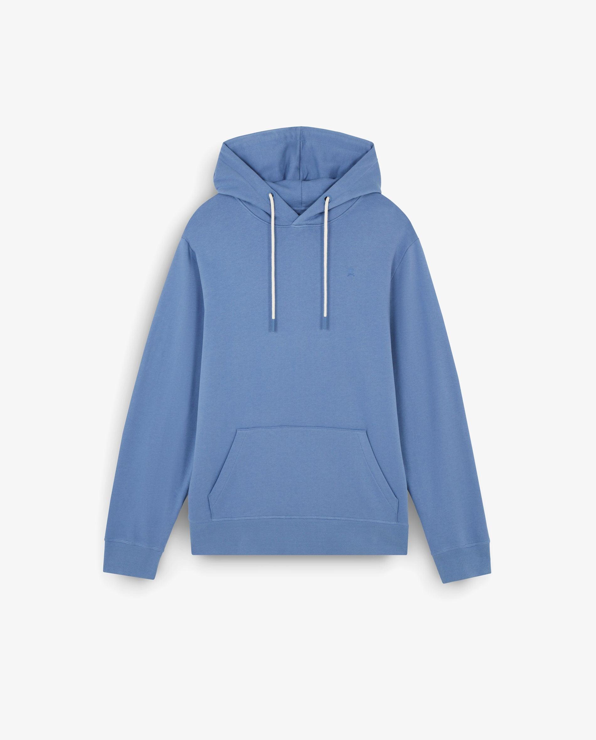 Sweatshirt em Algodão com Capuz Azul-4
