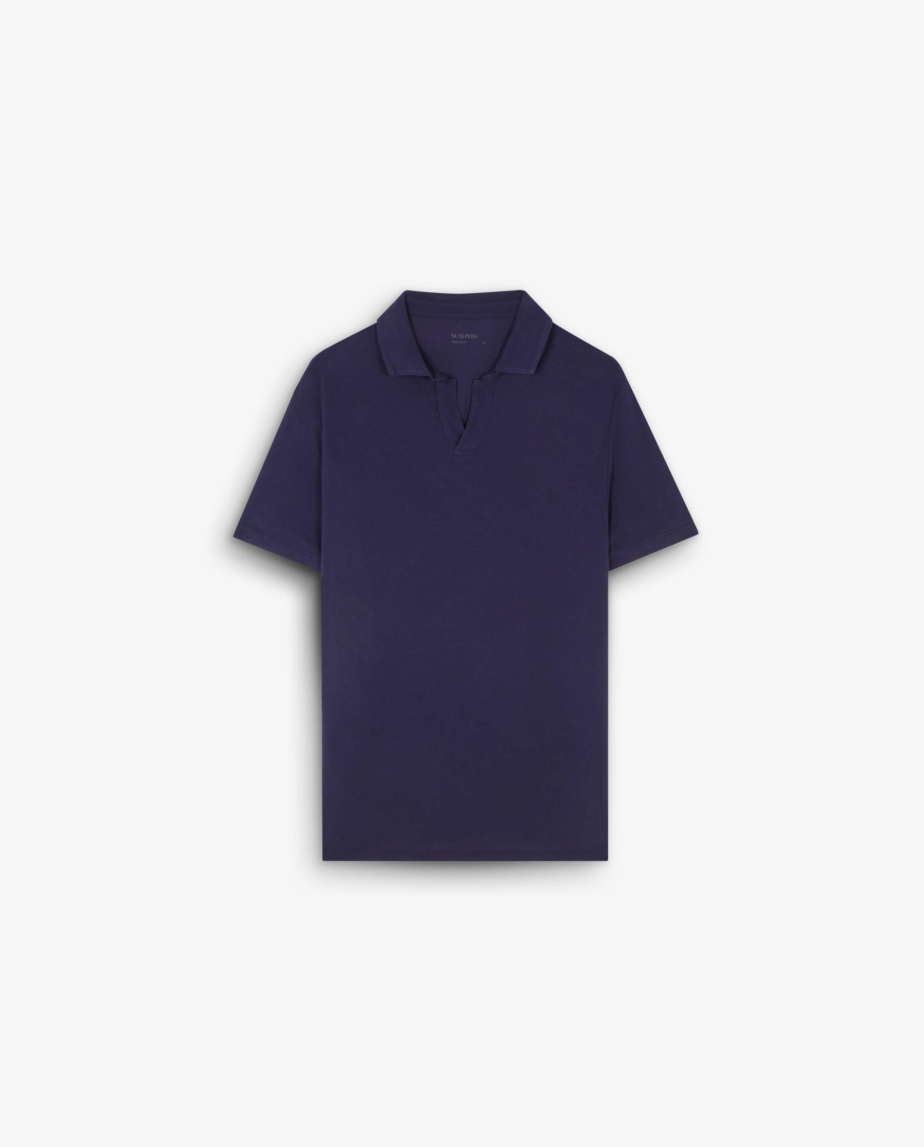 Polo de Algodão Regular Fit Azul-marinho-4