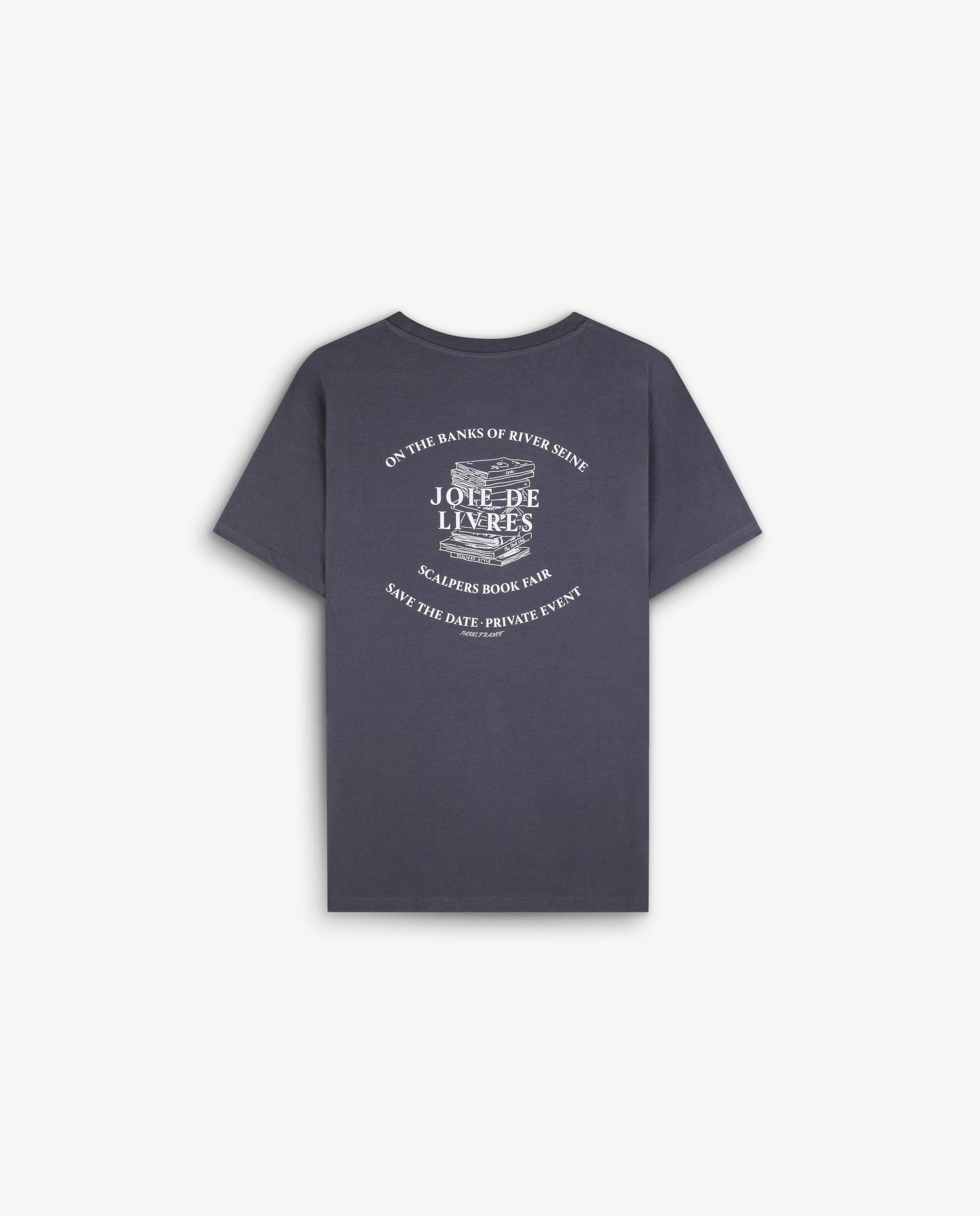T-shirt de Algodão Regular Fit Azul-escuro-2