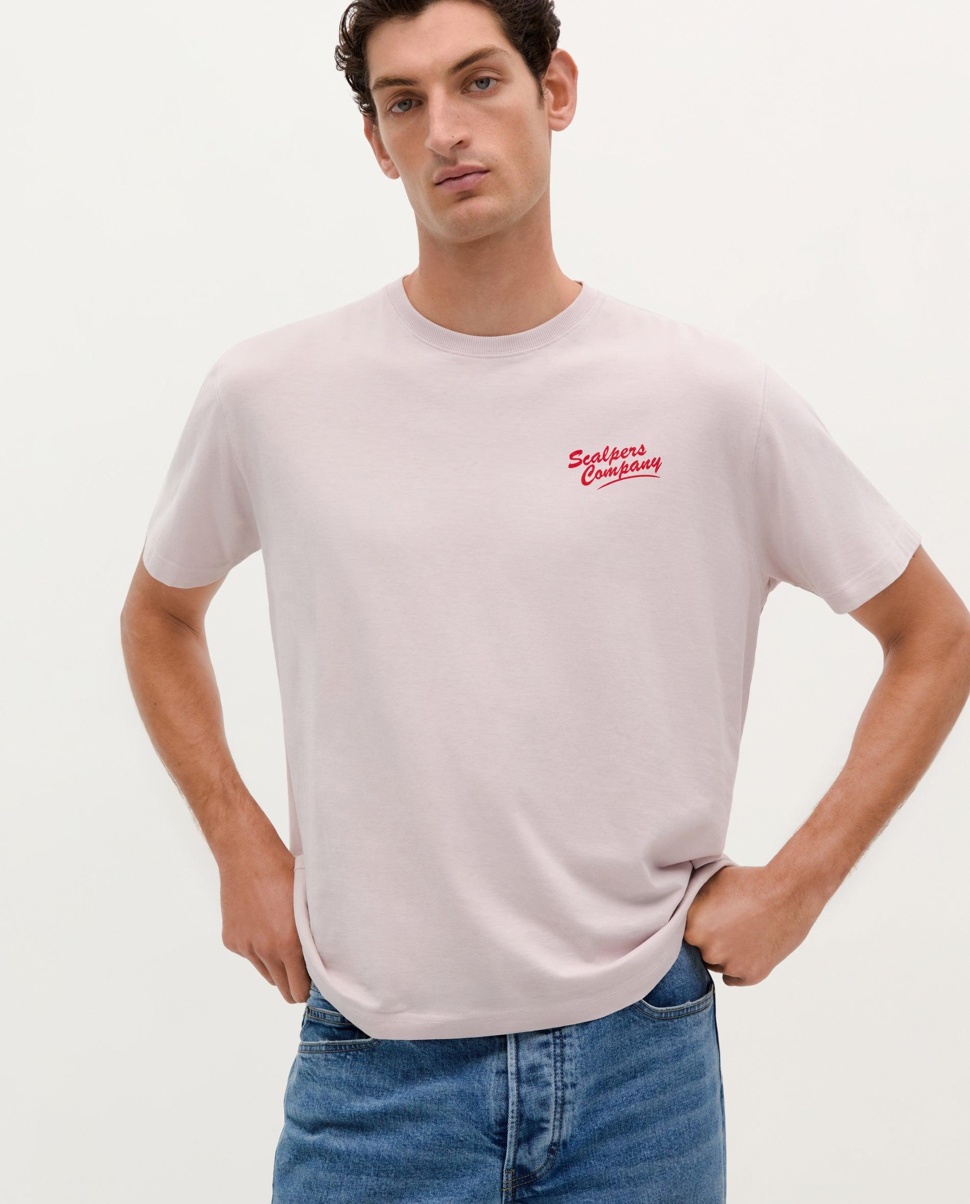 T-shirt de Algodão Regular Fit Lilás-1