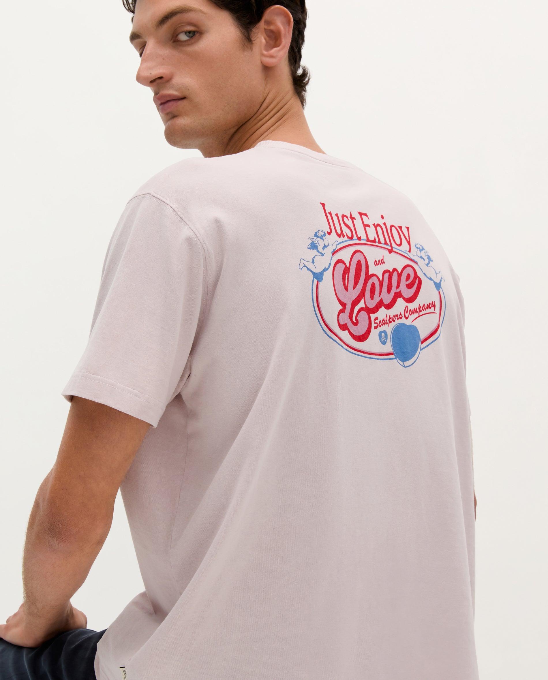 T-shirt de Algodão Regular Fit Lilás-2