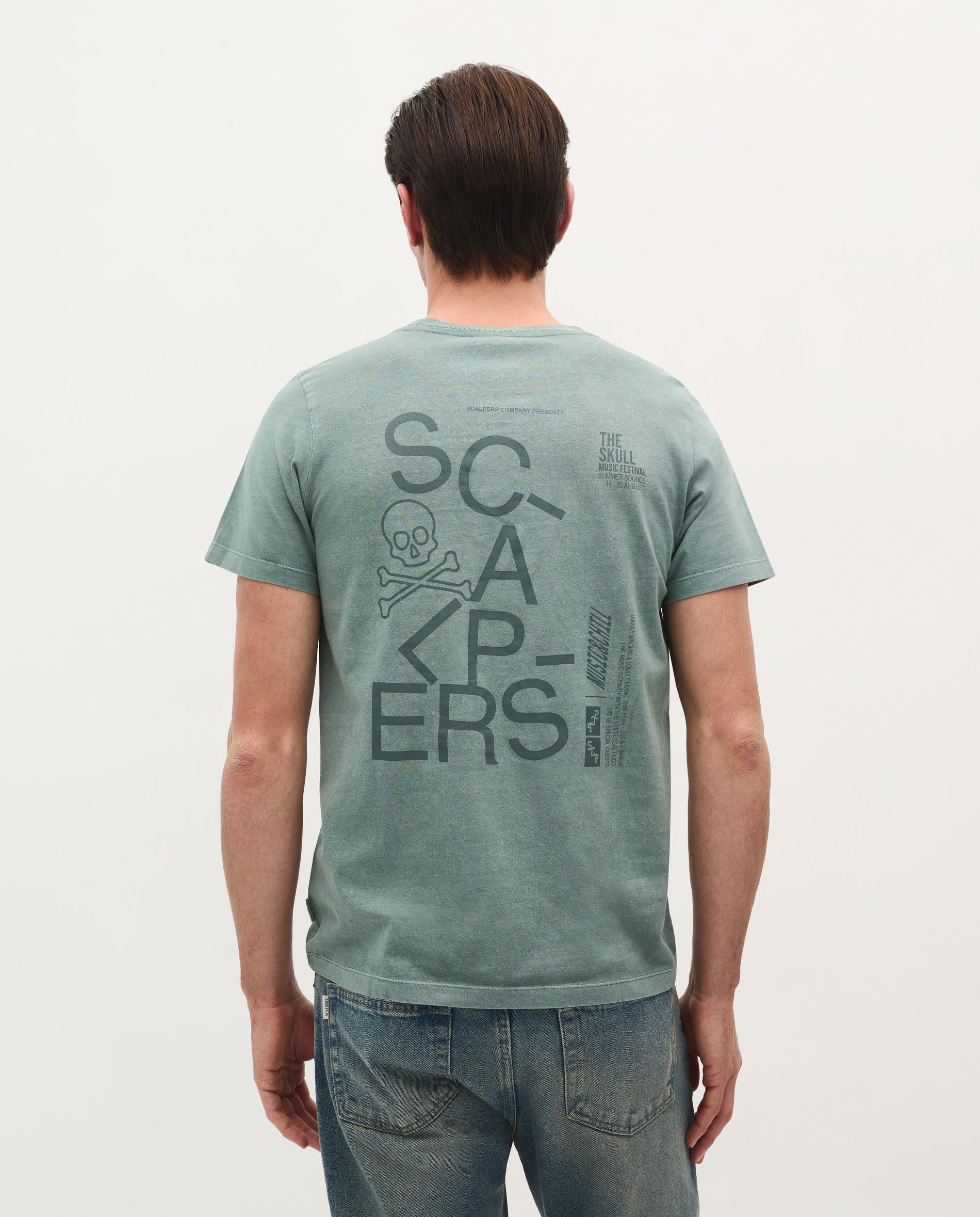 T-shirt em Algodão de Manga Curta Caqui-2