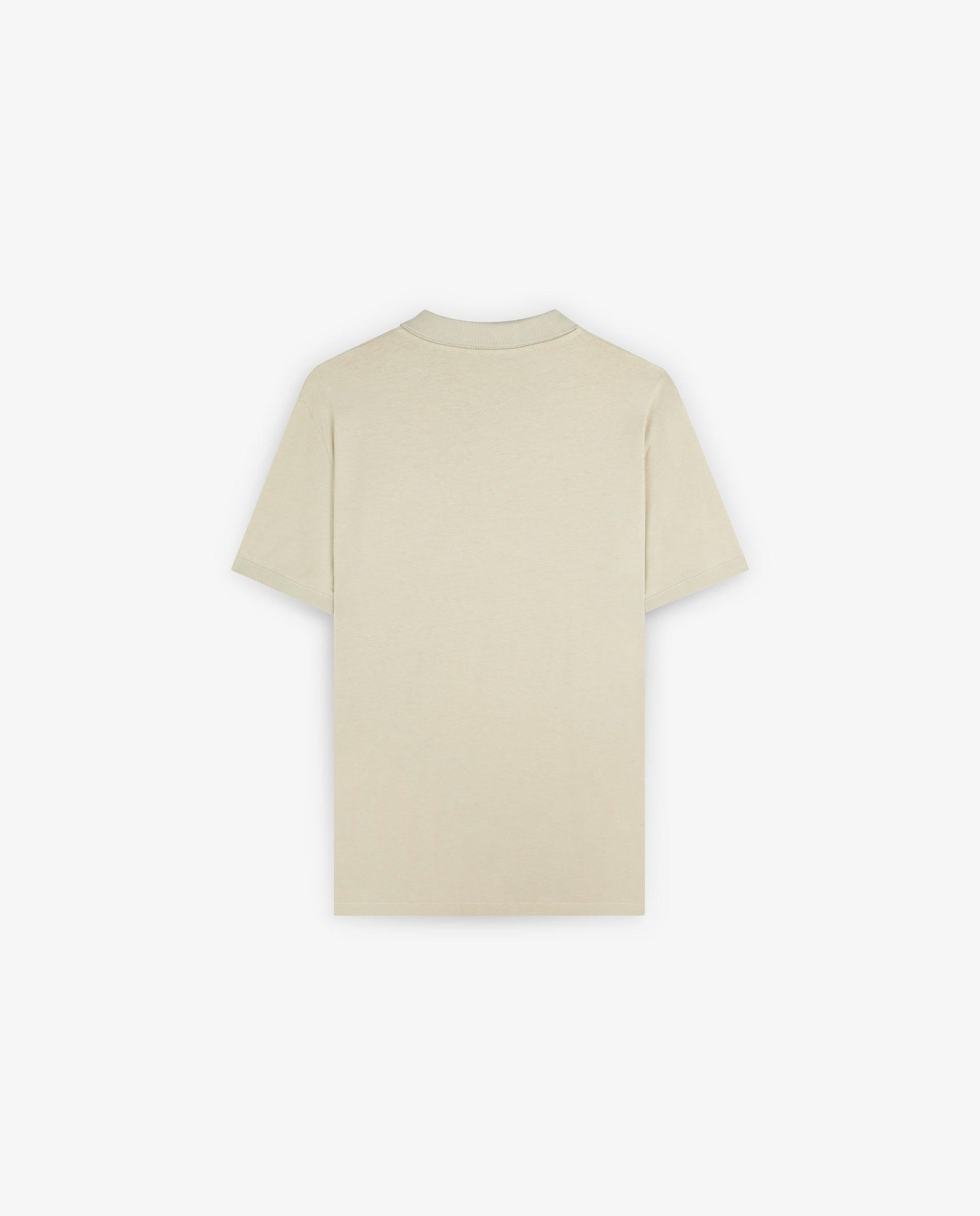 Polo de Manga Curta com Bolso no Peito Bege-6