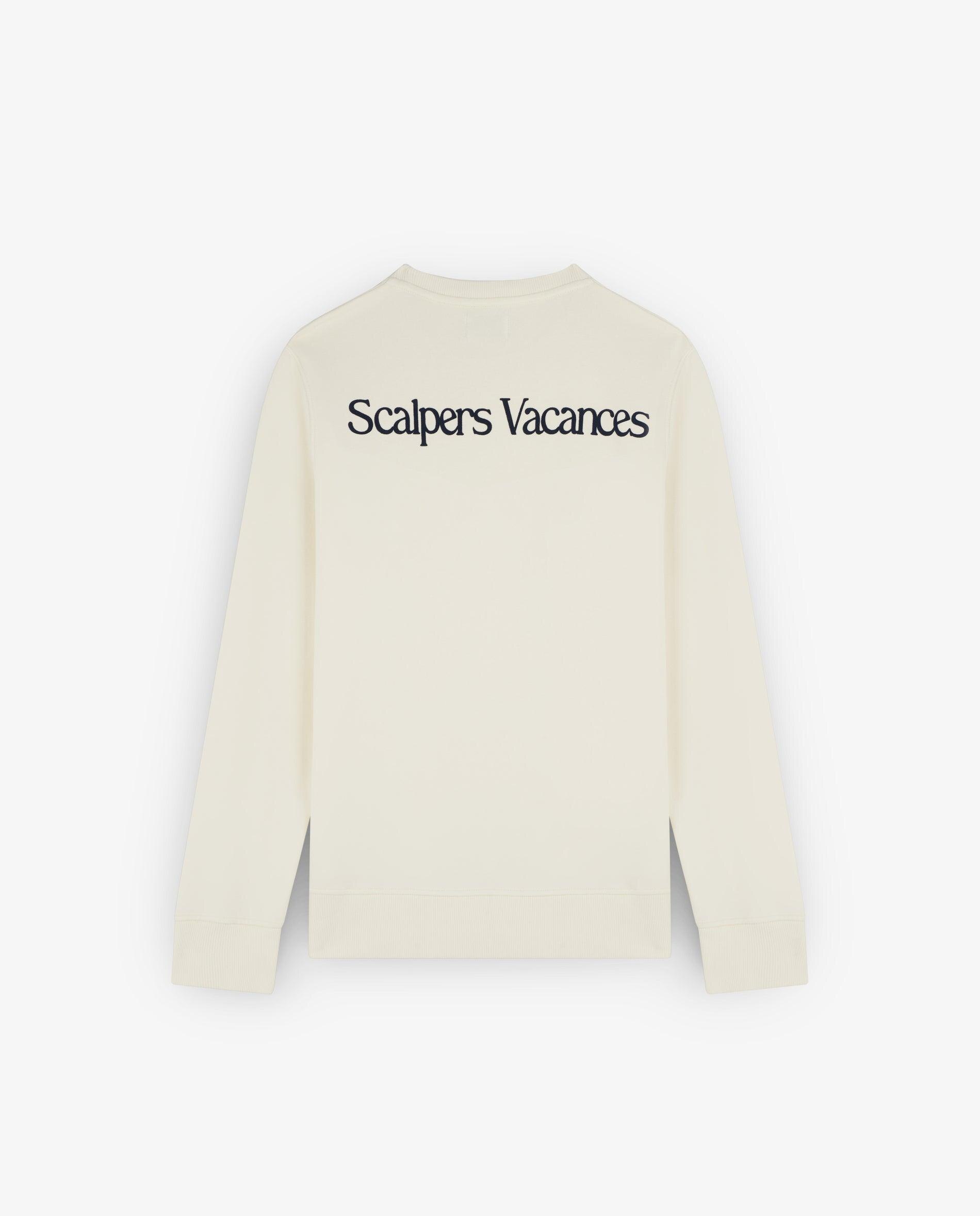 Sweatshirt de Algodão com Terminações em Malha Rib Creme-2