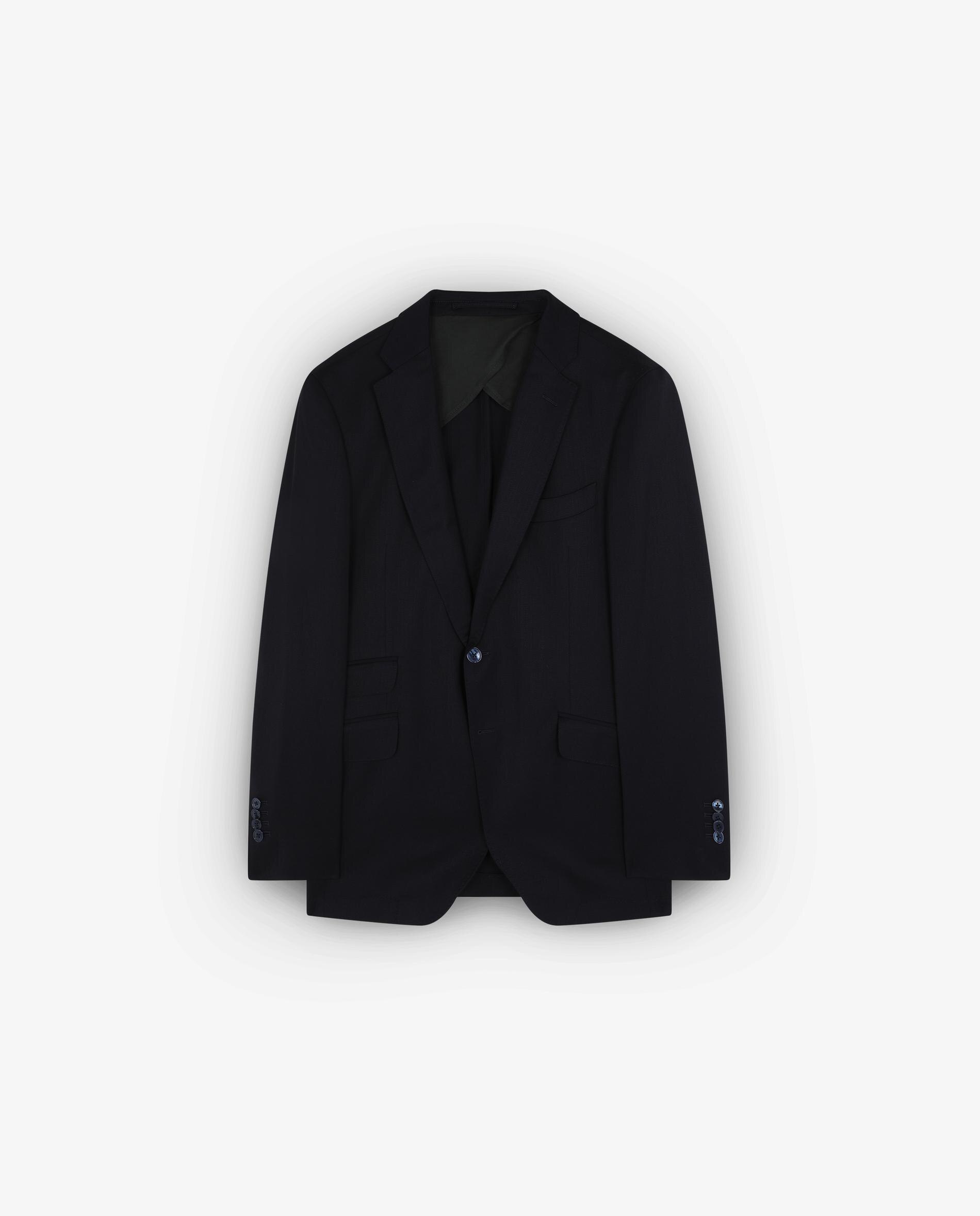 Fato Completo de Lã Regular Fit Azul-marinho-2