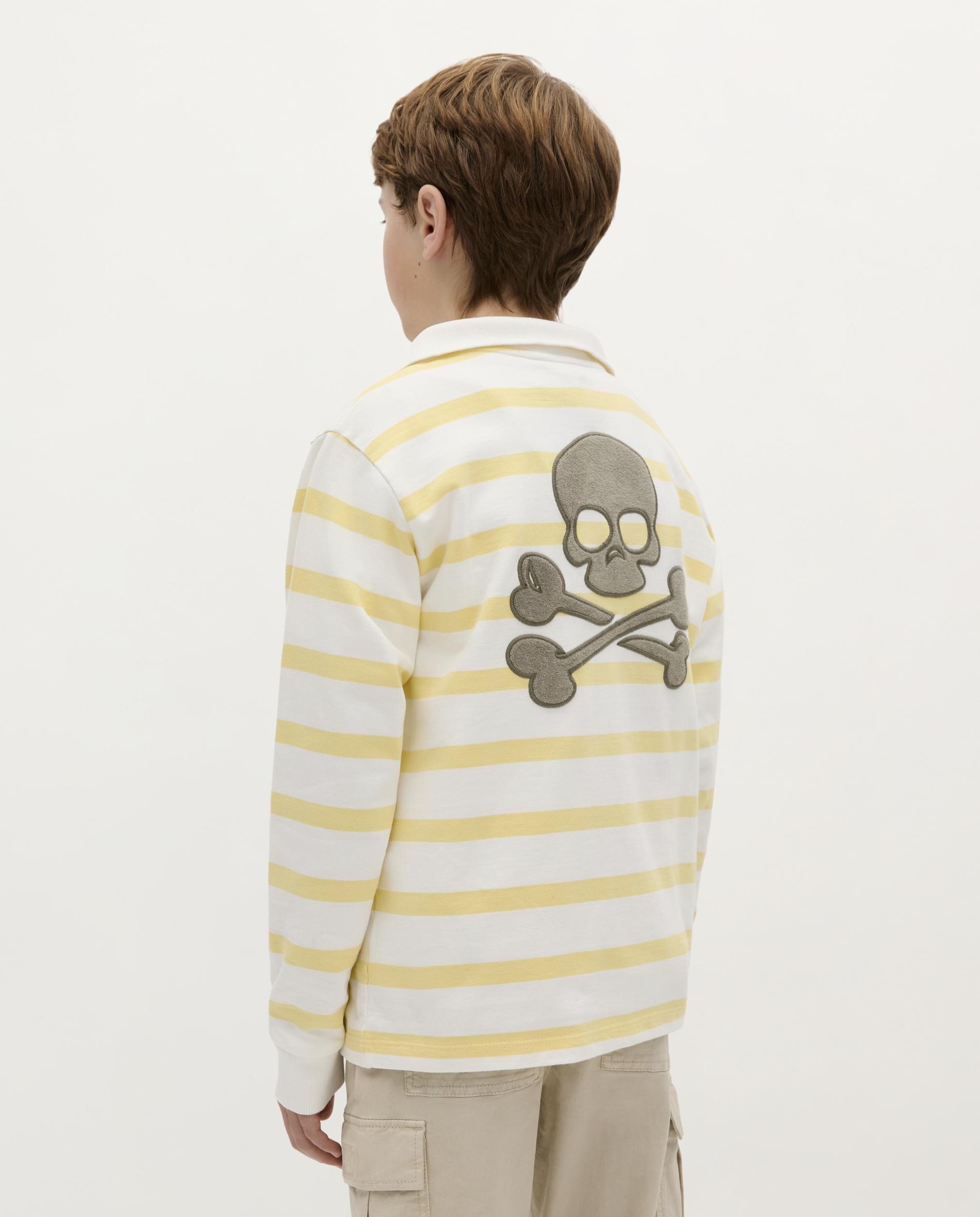 Sweatshirt Infantil de Algodão com Gola Alta de Fecho Zip Scalpers Amarelo-2