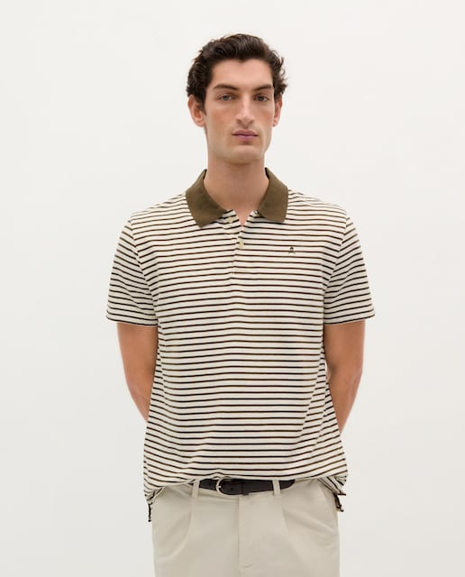 Imagem 0 de Polo de Algodão Às Riscas