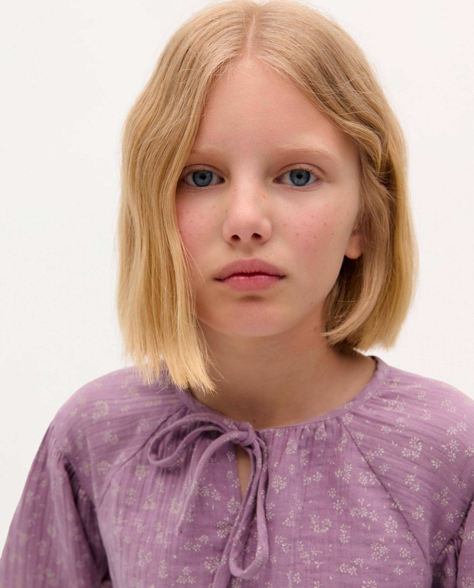 Blusa Infantil de Algodão com Laçada na Gola Scalpers Lilás-3