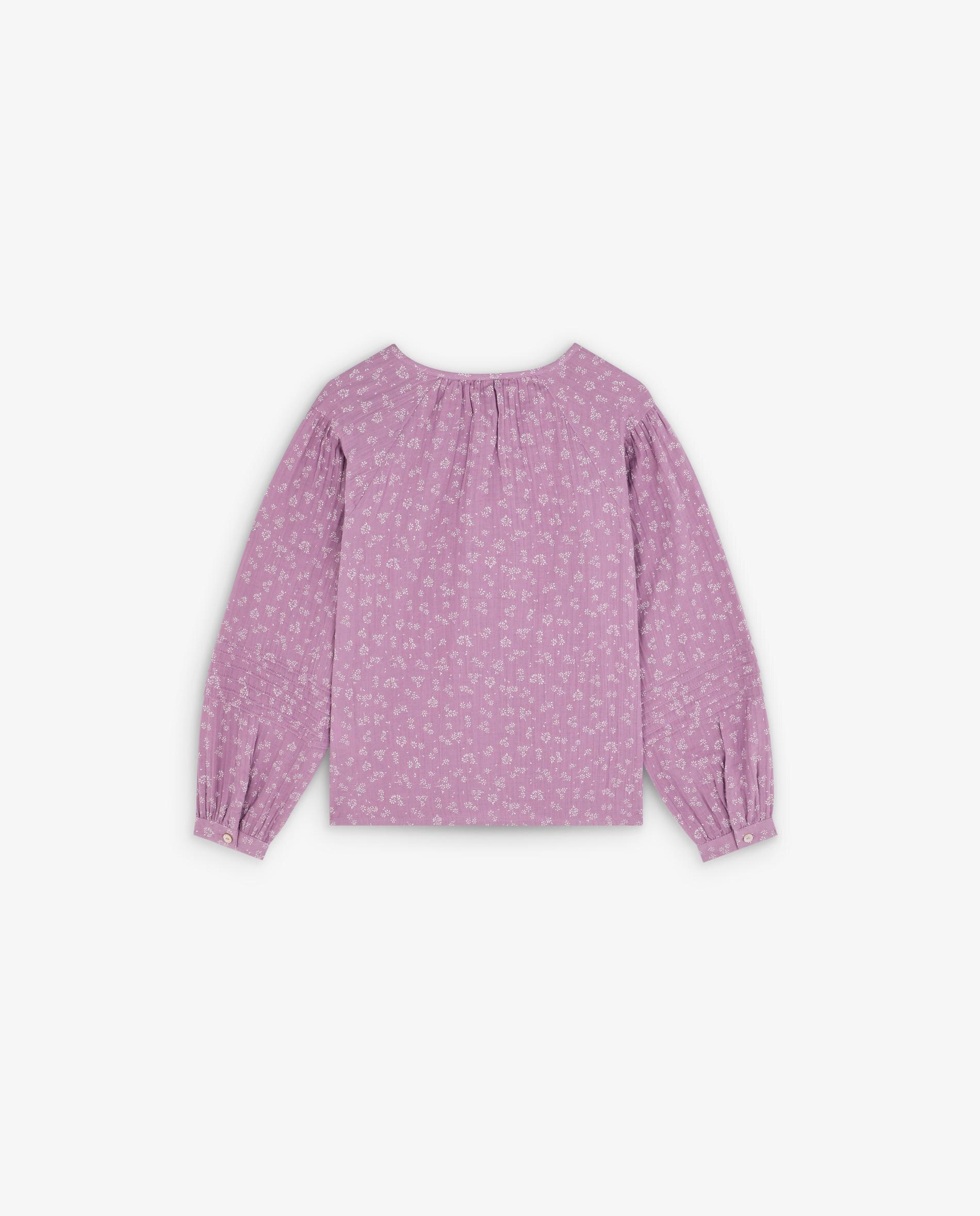 Blusa Infantil de Algodão com Laçada na Gola Scalpers Lilás-5