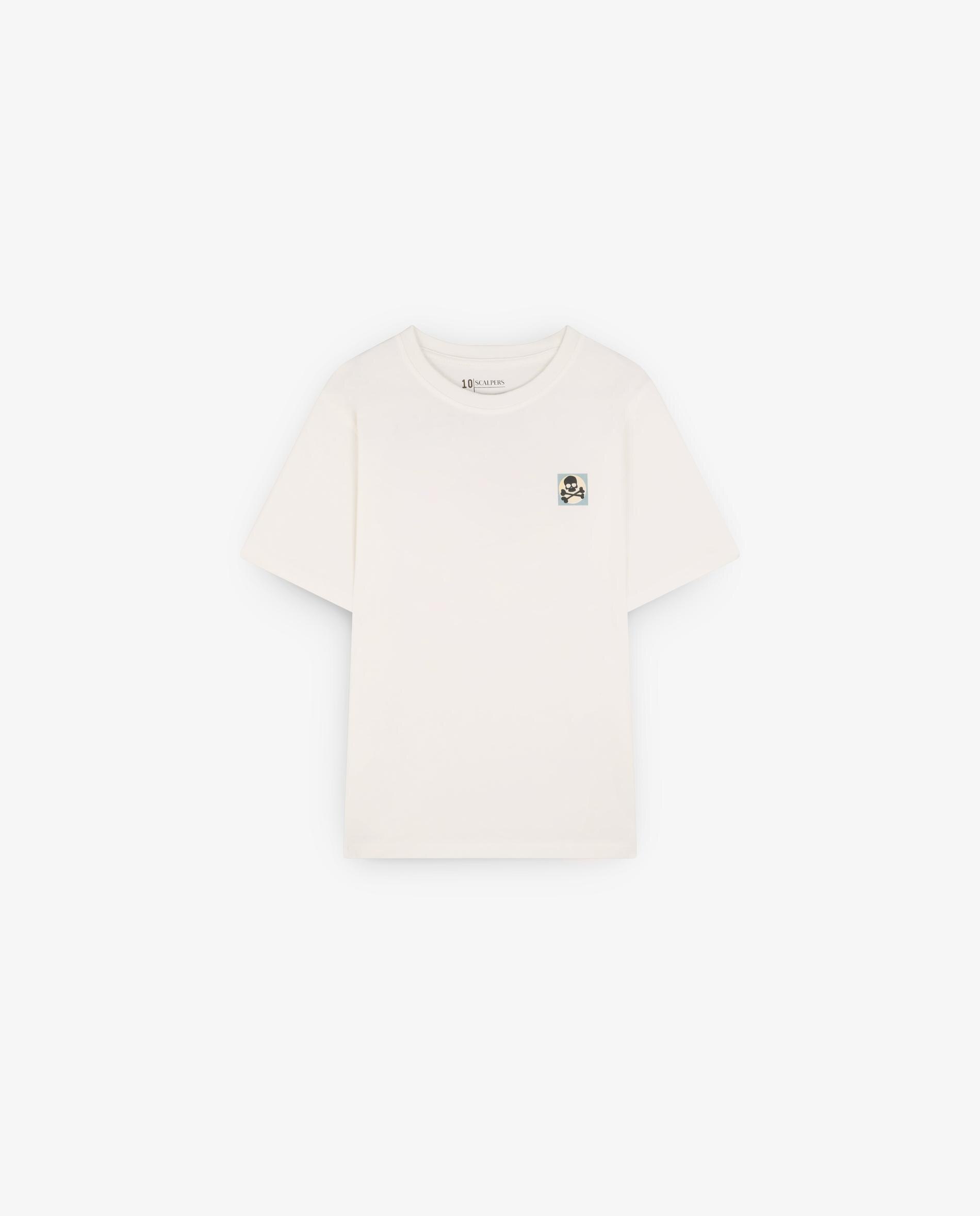 T-shirt Infantil em Algodão de Manga Curta Scalpers Branco-4