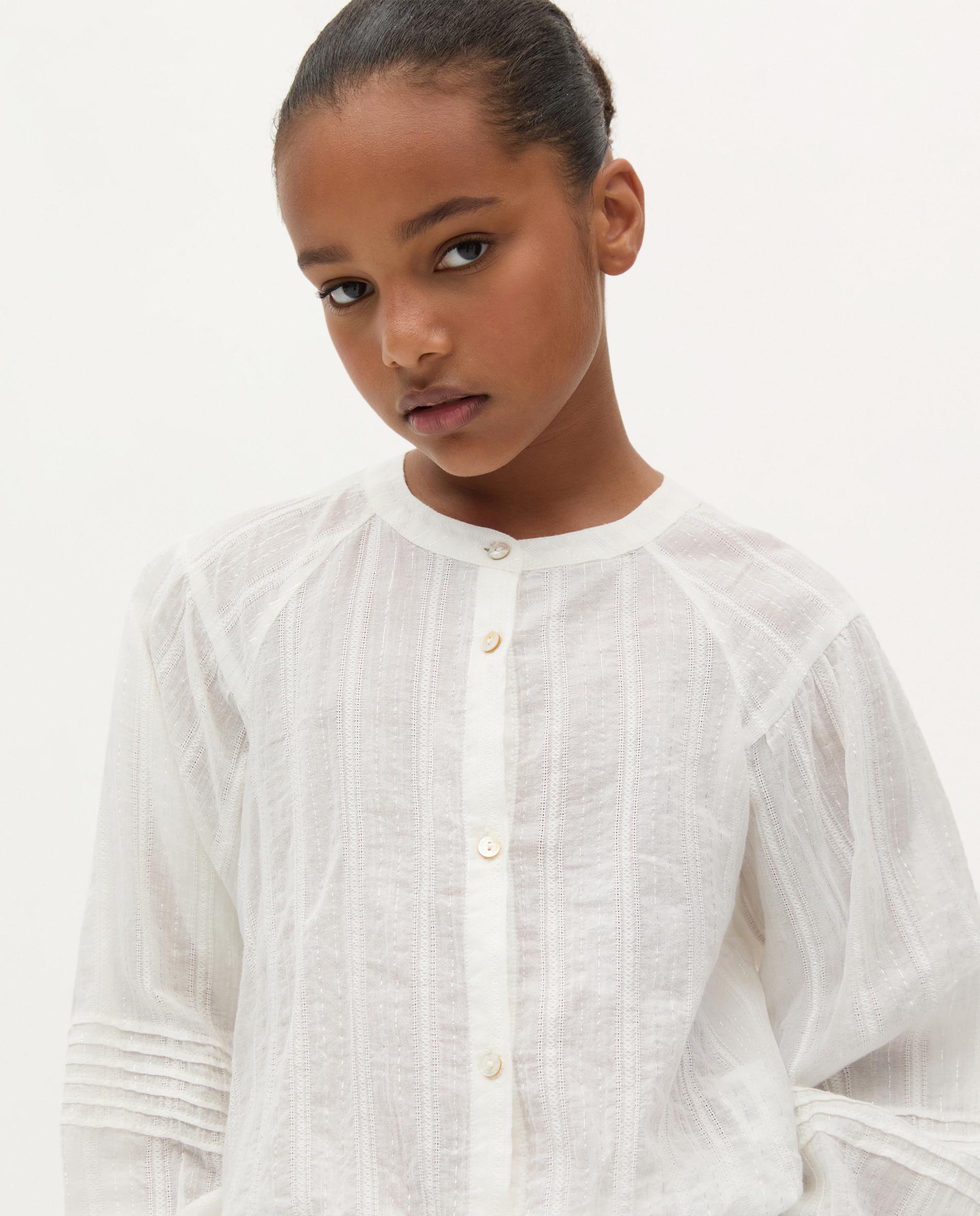 Blusa Regular Fit com Botões Branco-3