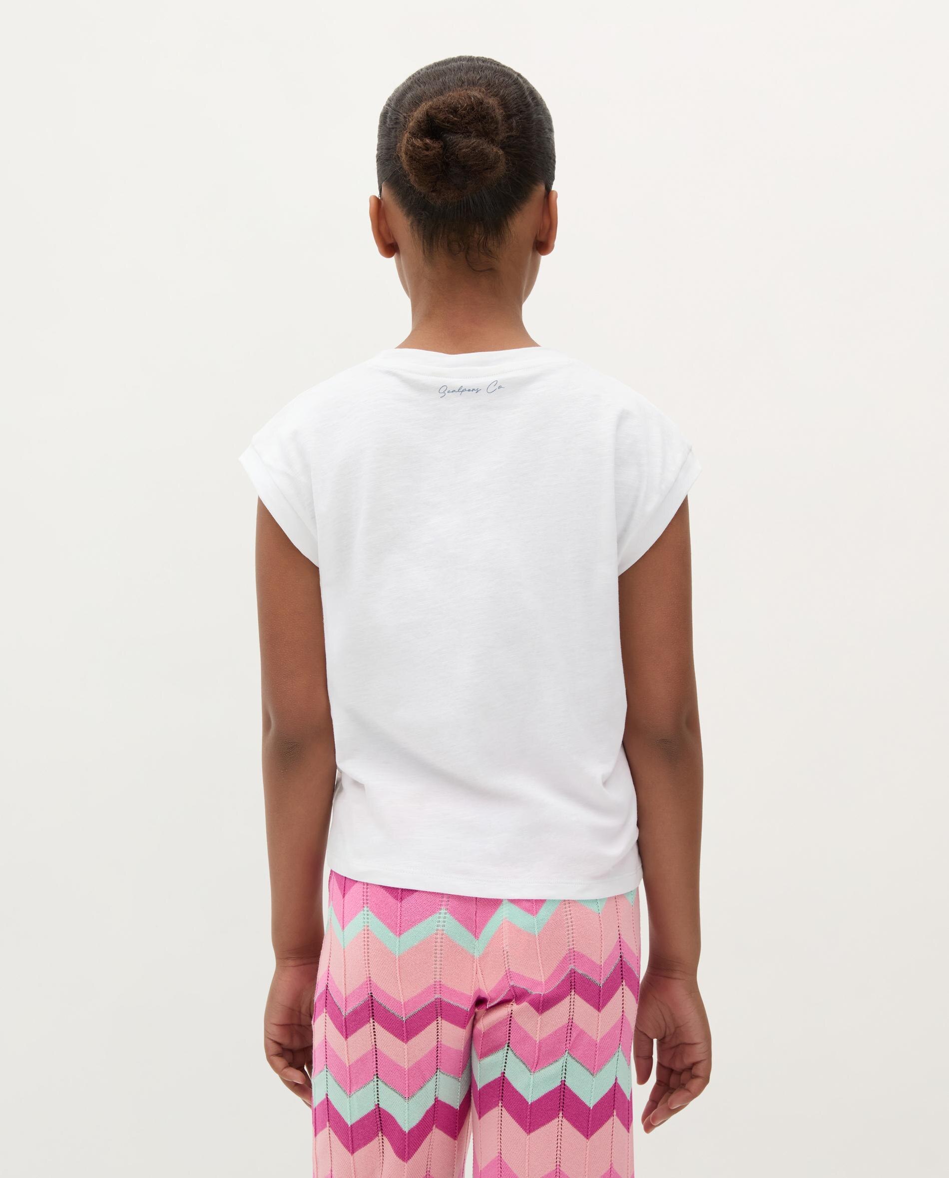 T-shirt Infantil de Algodão com Detalhes em Croché Scalpers Branco-2