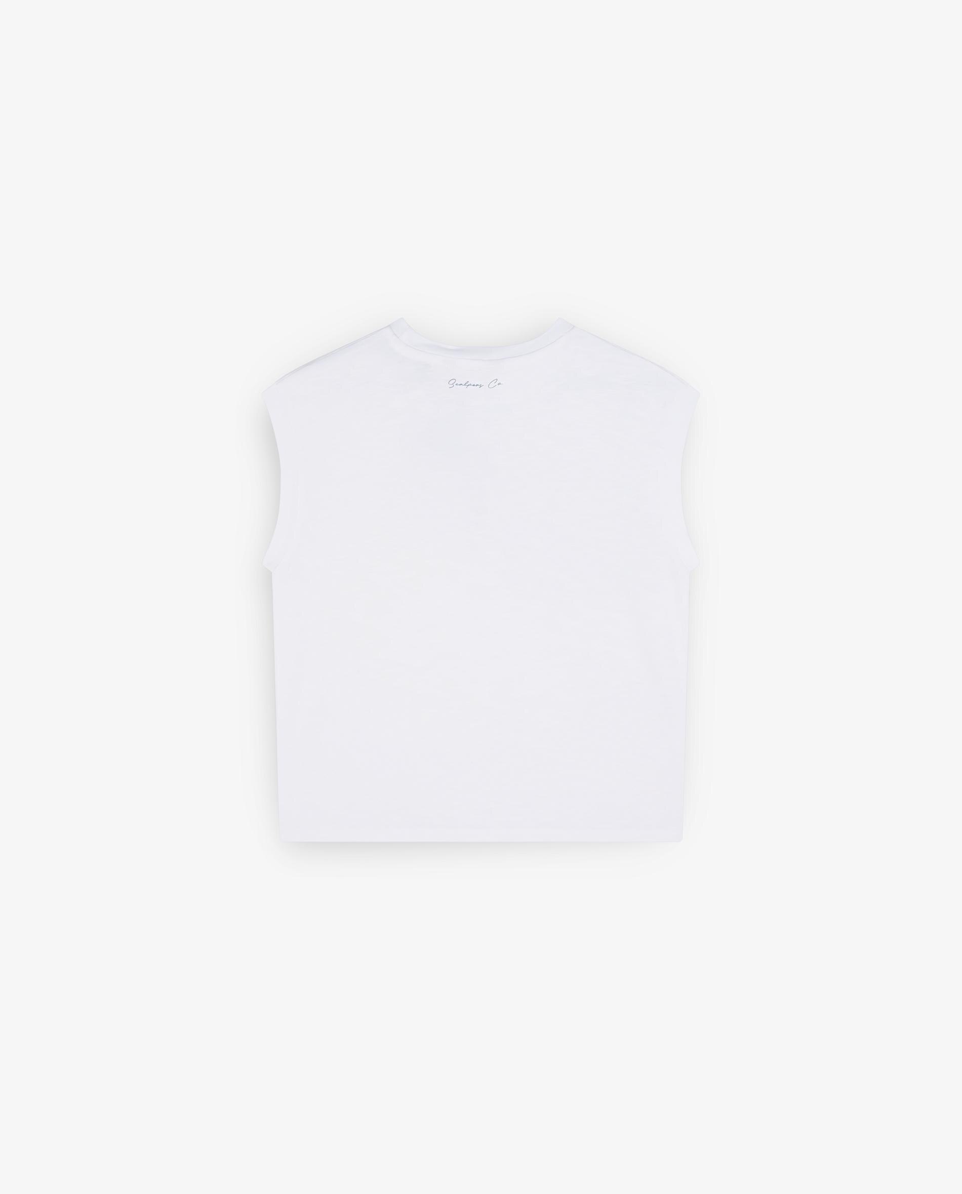T-shirt Infantil de Algodão com Detalhes em Croché Scalpers Branco-5