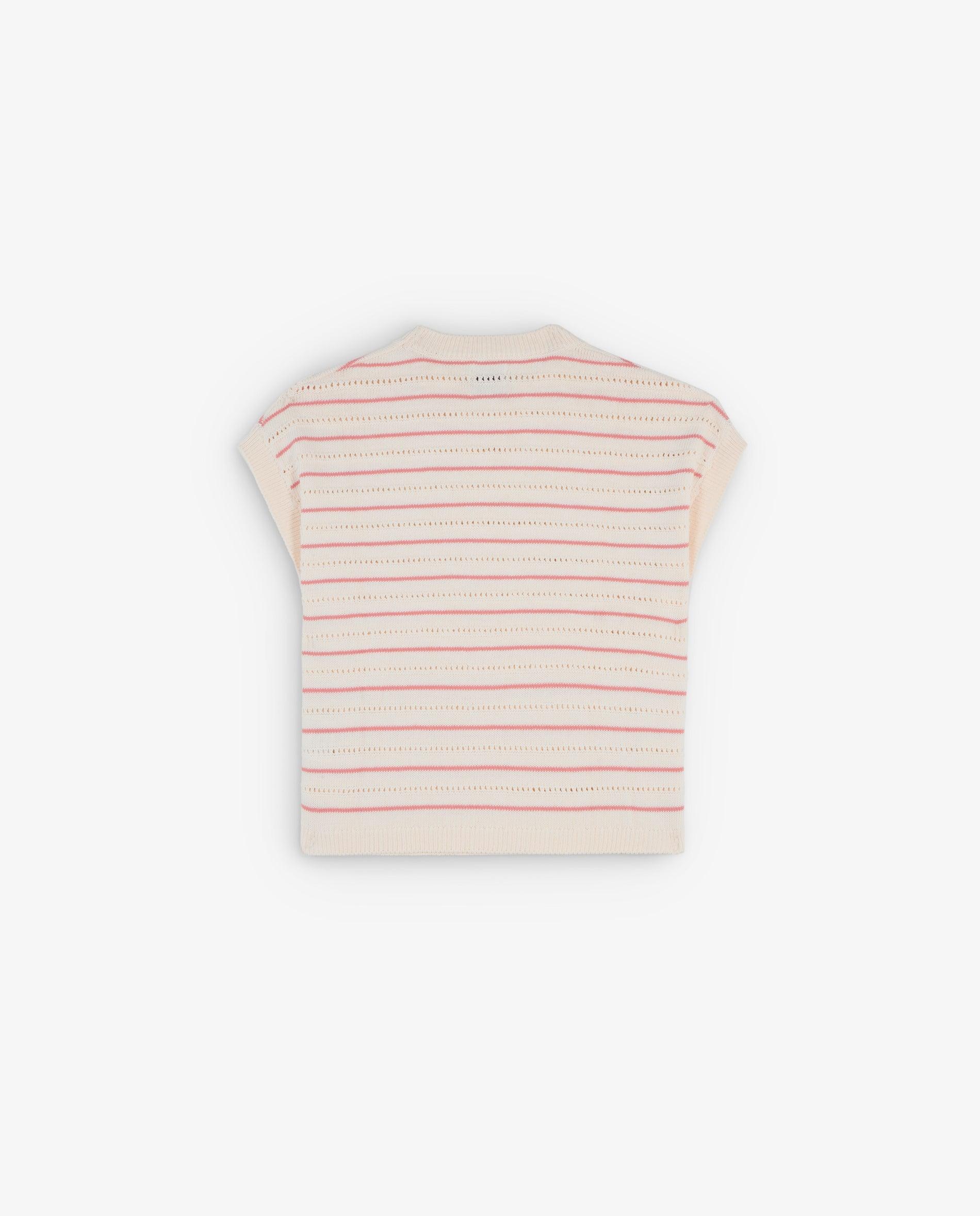 T-shirt Infantil de Malha sem Mangas Coral-5
