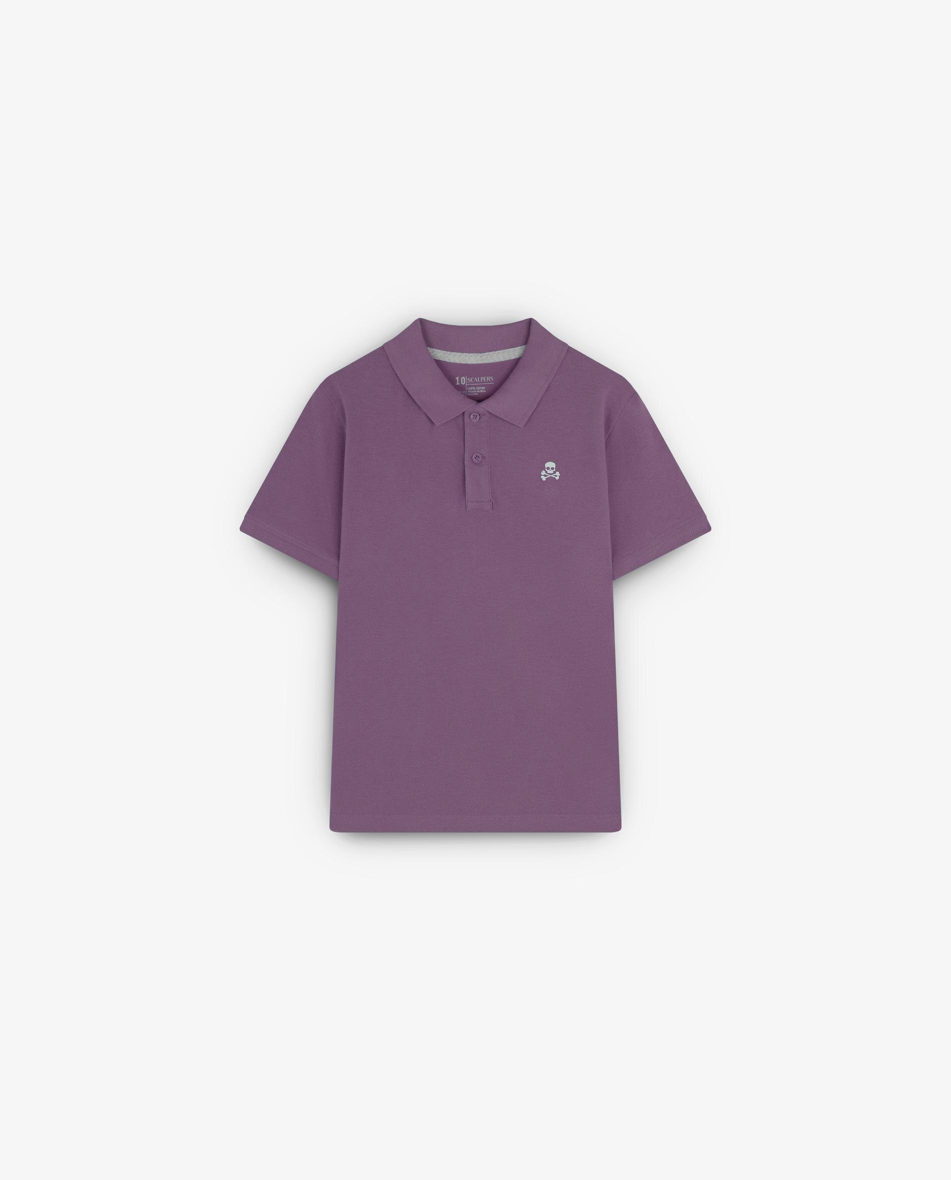 Polo Infantil Regular Fit de Algodão Scalpers Roxo-4