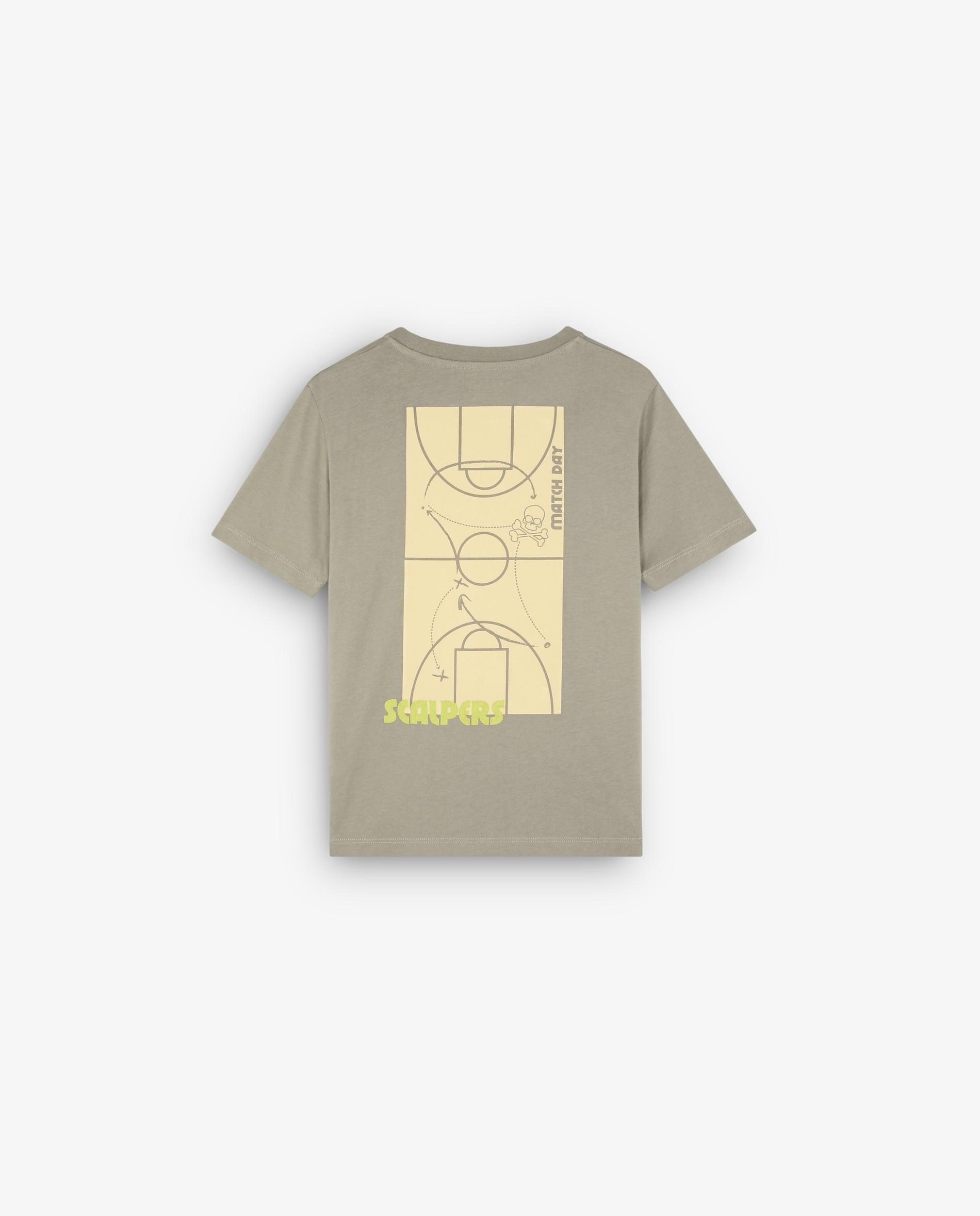 T-shirt Infantil em Algodão de Manga Curta Caqui-5