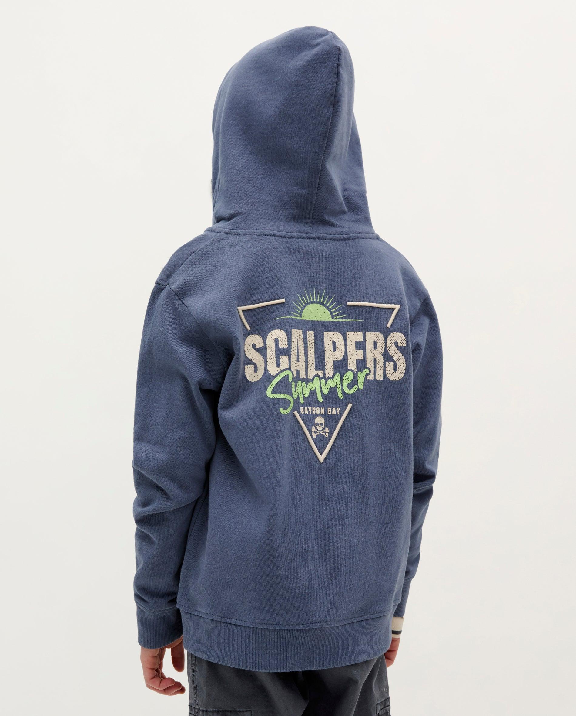 Sweatshirt Infantil de Algodão com Capuz Scalpers Azul-marinho-2