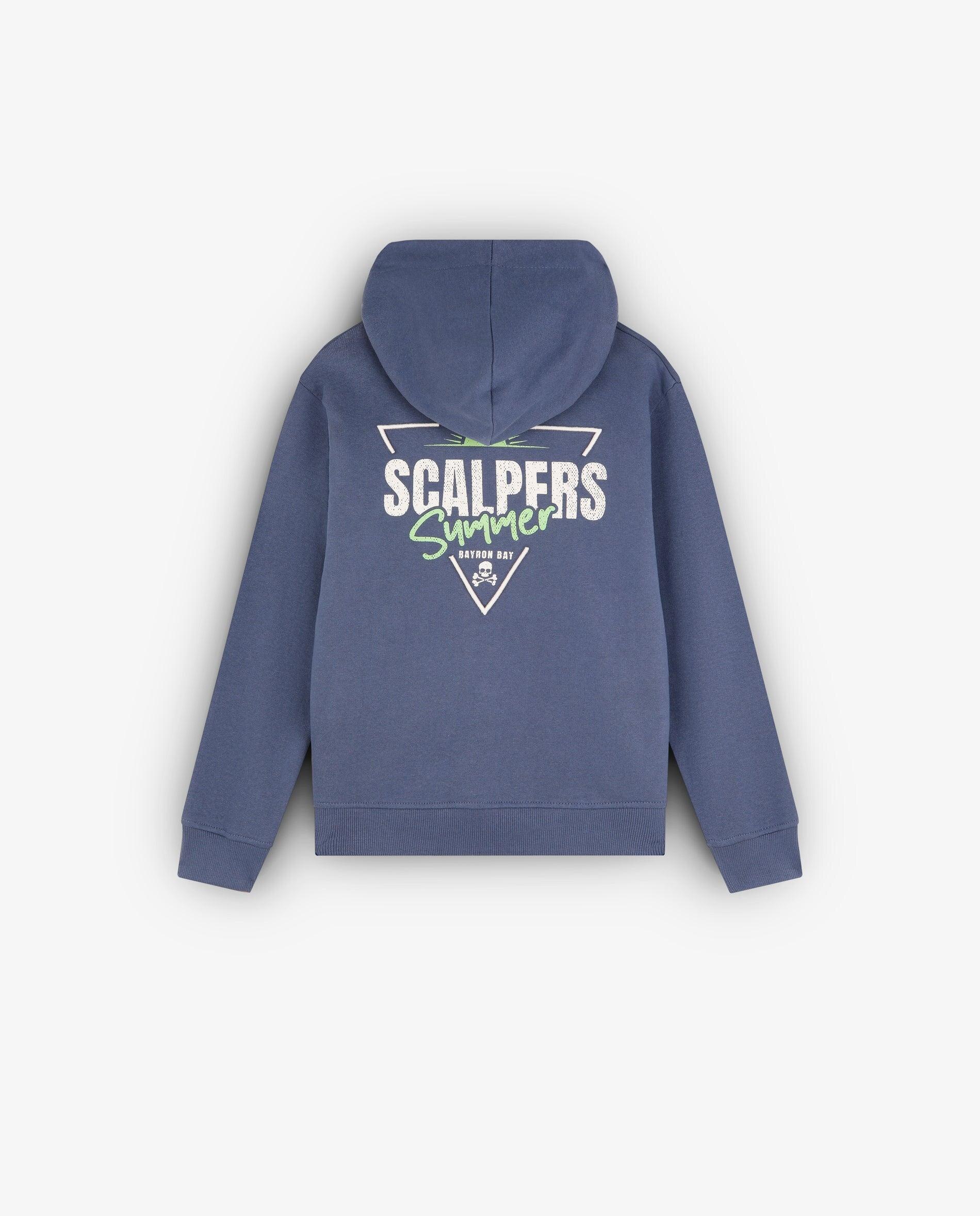 Sweatshirt Infantil de Algodão com Capuz Scalpers Azul-marinho-5