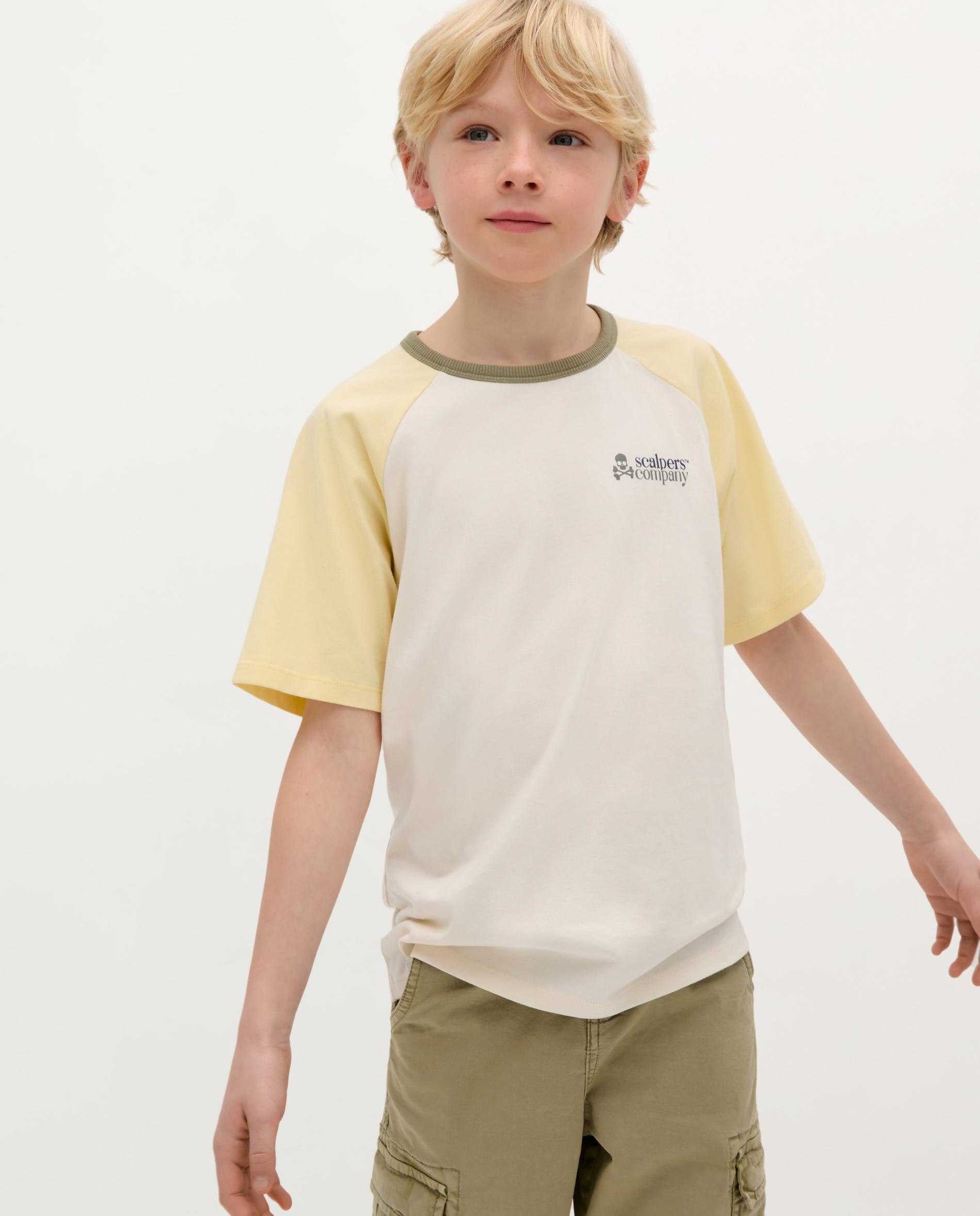 T-shirt Infantil em Algodão de Manga Curta Branco-1