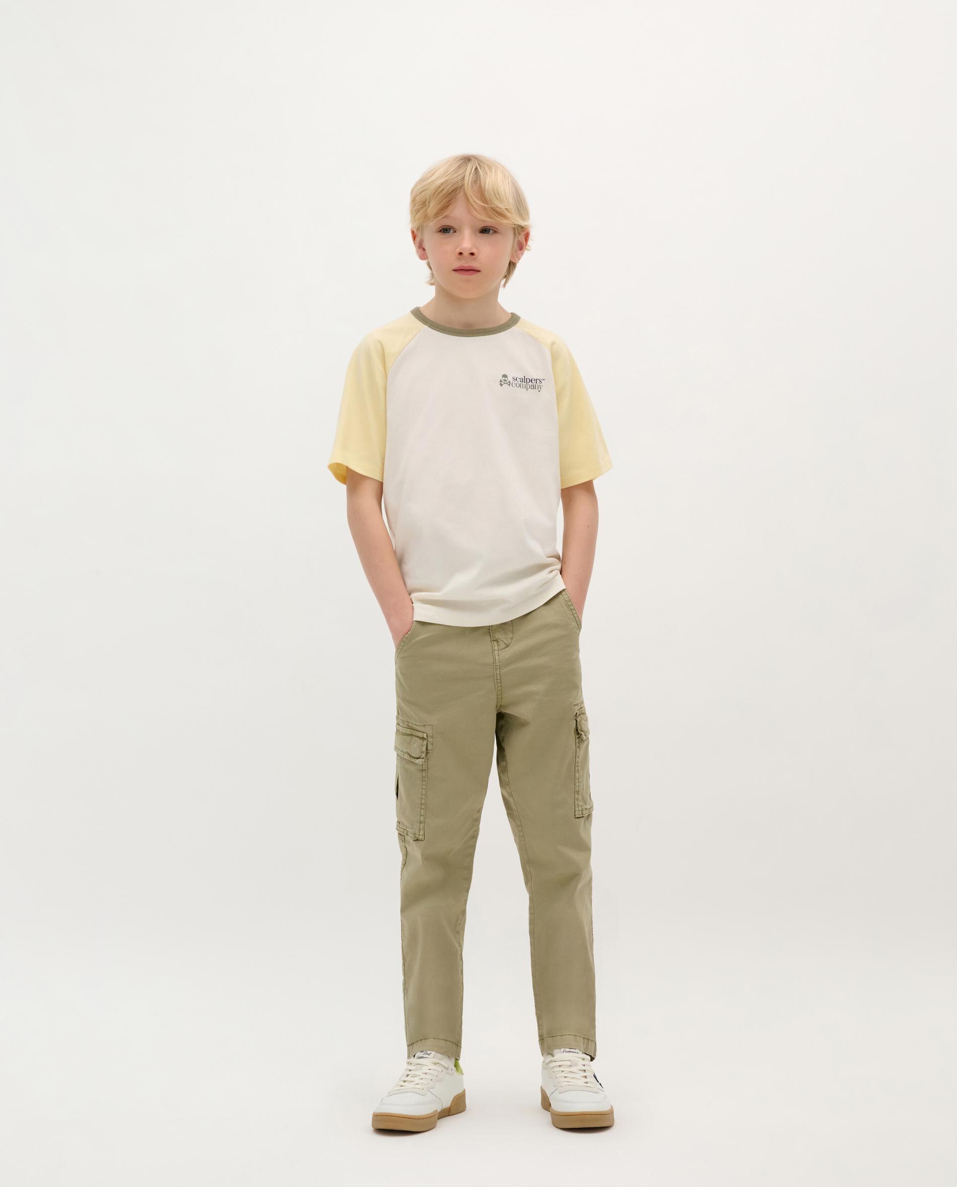 T-shirt Infantil em Algodão de Manga Curta Branco-2
