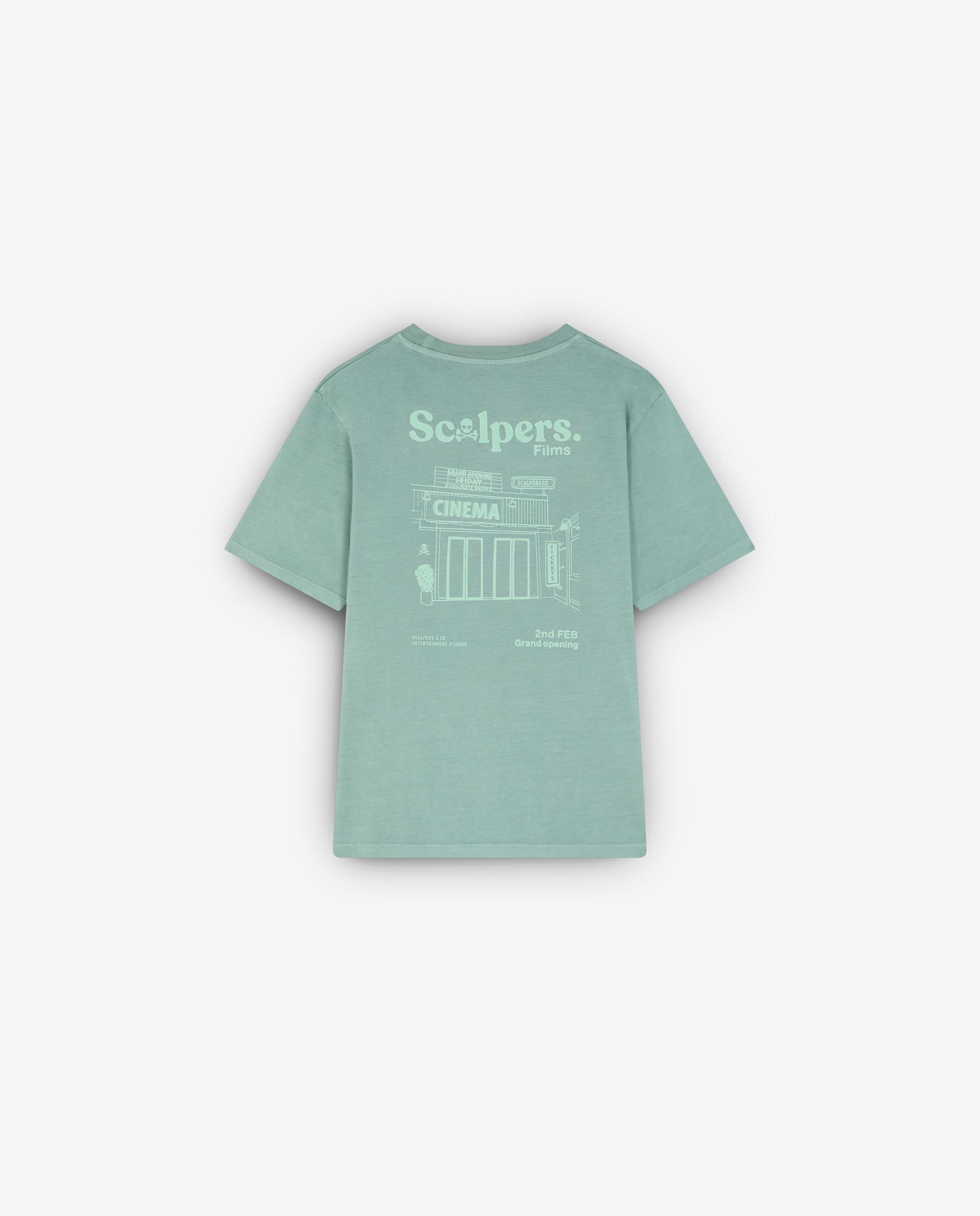 T-shirt Infantil de Algodão de Manga Curta Verde-claro-5
