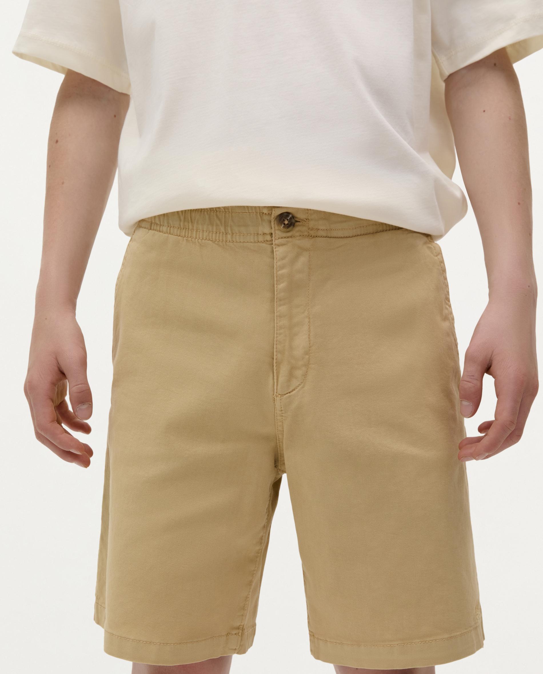 Bermudas Infantil de Algodão com Fecho Zip e Botão Scalpers Castanho-3