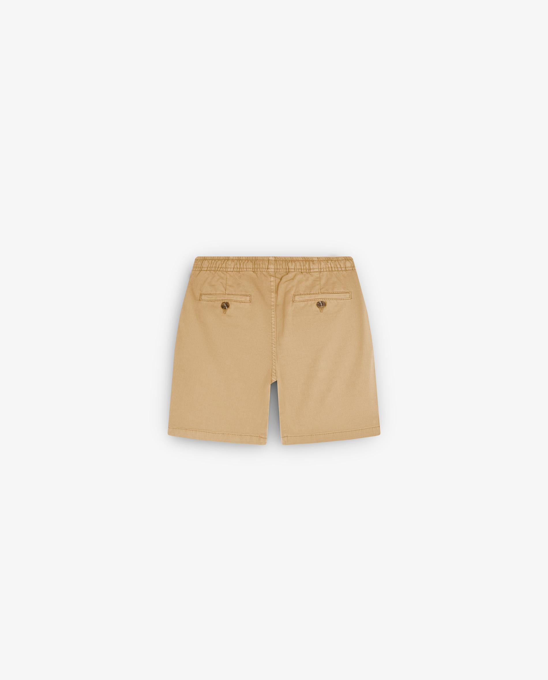 Bermudas Infantil de Algodão com Fecho Zip e Botão Scalpers Castanho-5