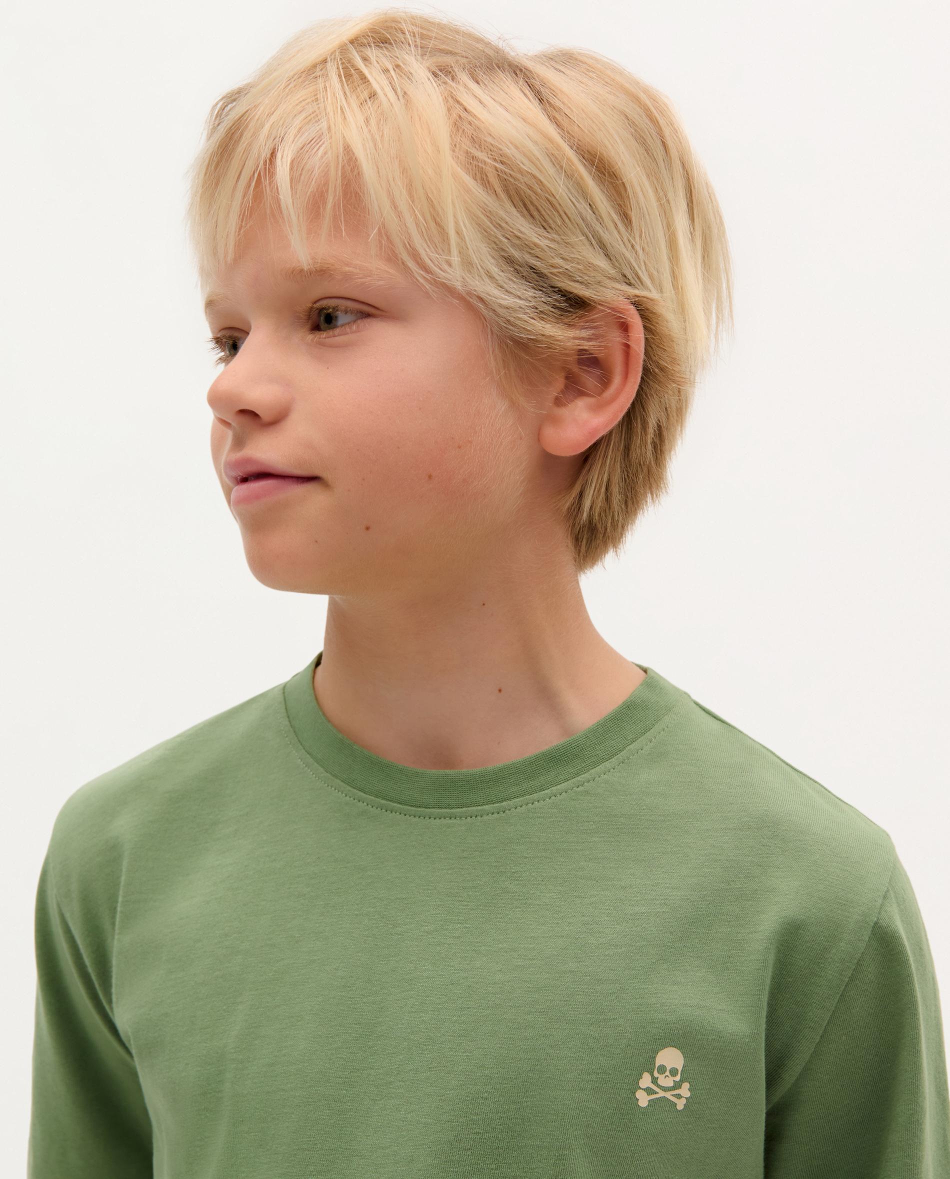 T-shirt Infantil em Algodão de Manga Curta Verde-3