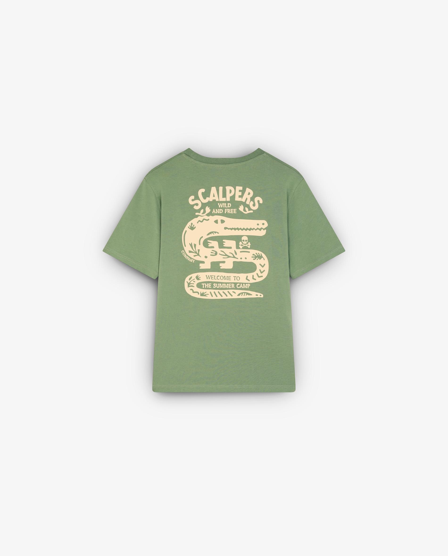 T-shirt Infantil em Algodão de Manga Curta Verde-5