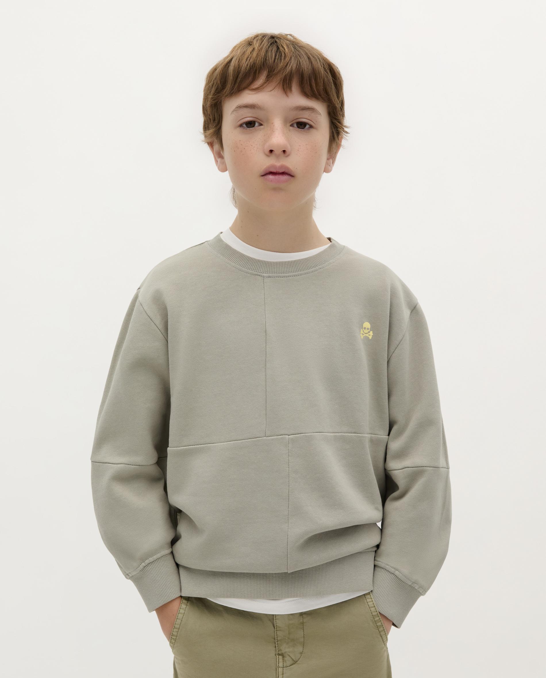 Sweat Infantil de Algodão com Estampado Caqui-1