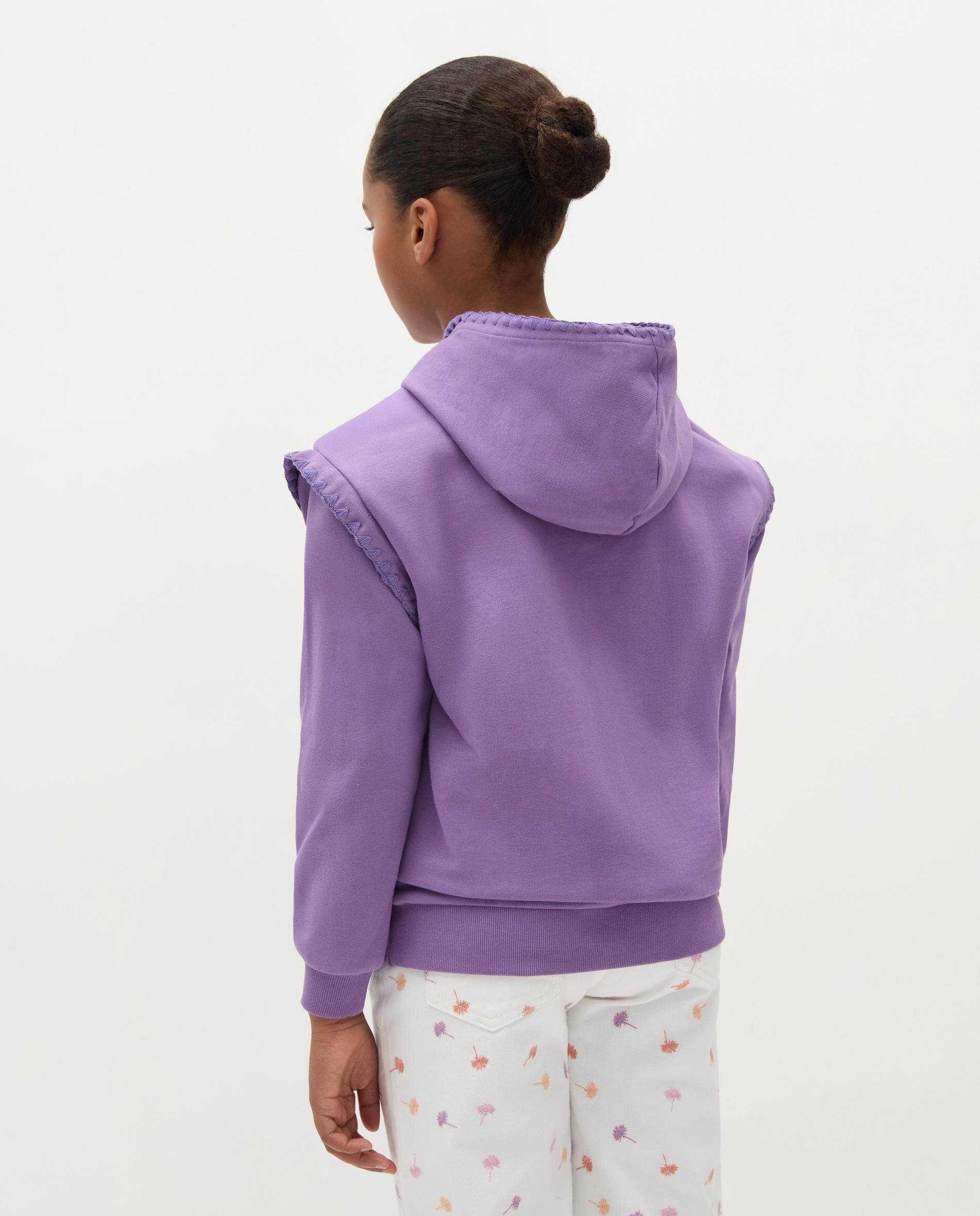 Sweatshirt Infantil de Algodão com Capuz Roxo-2