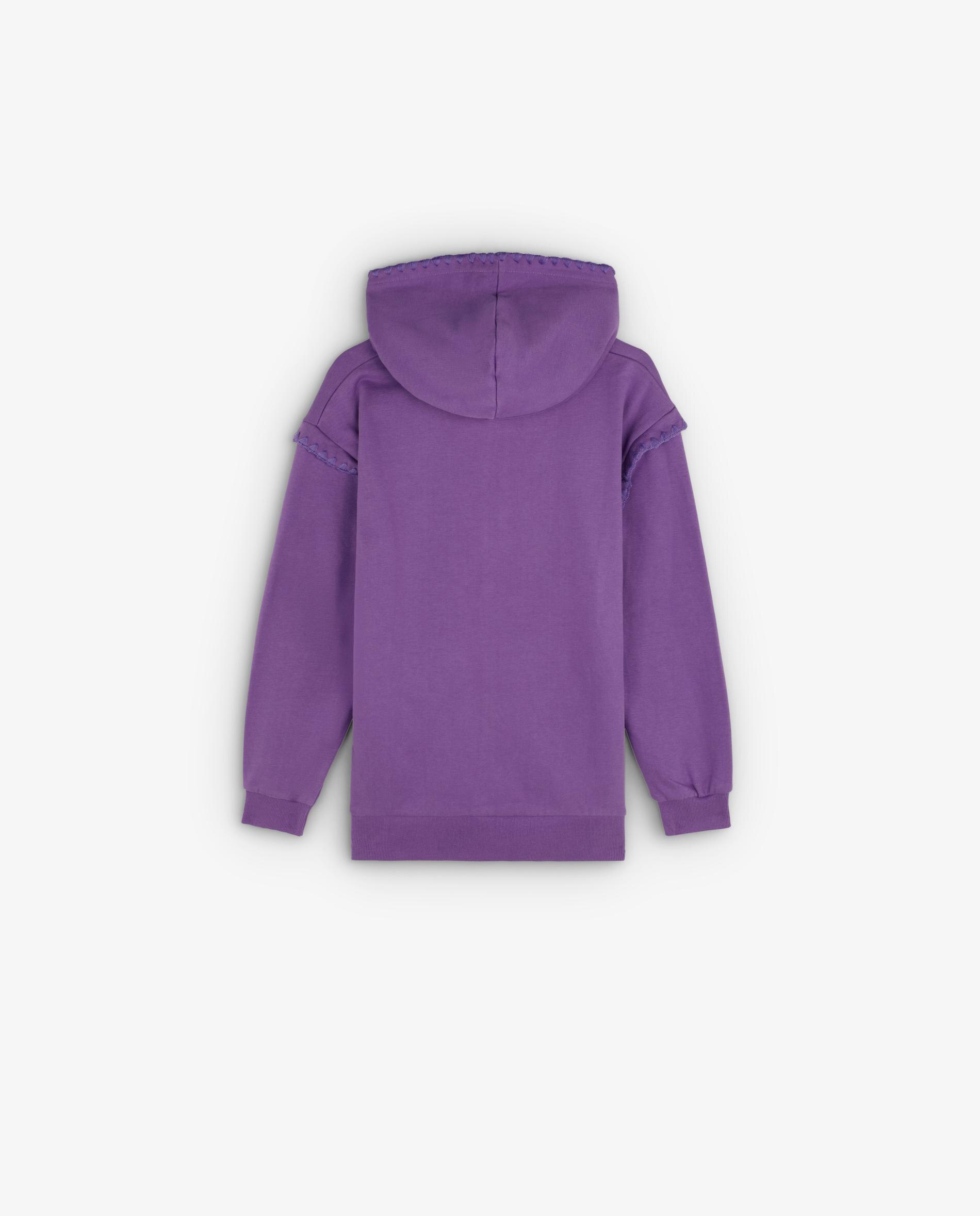 Sweatshirt Infantil de Algodão com Capuz Roxo-5